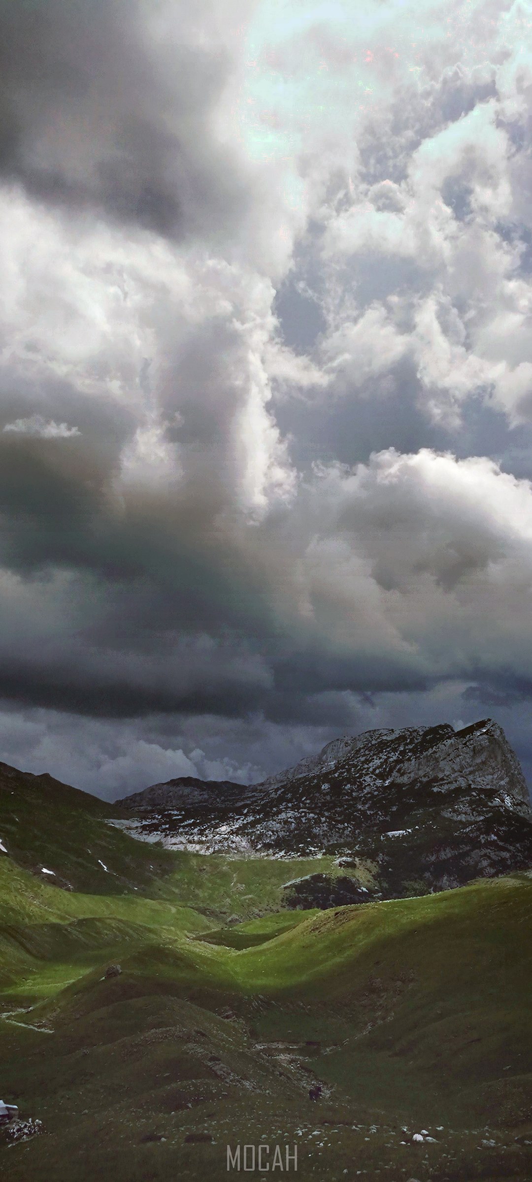 Mountain valley under overcast sky in Montenegro HD Phone Wallpaper