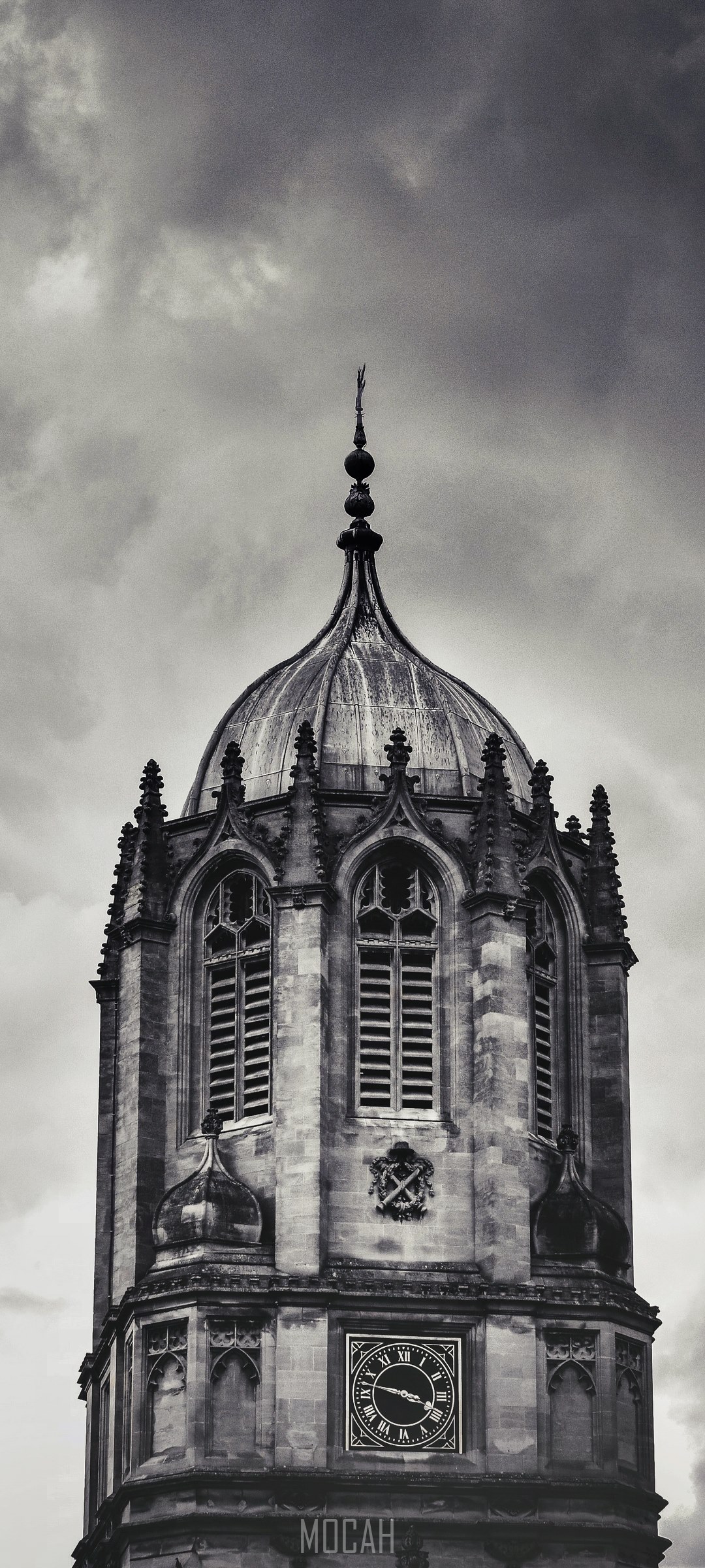 Tom Tower clock tower with stormy sky HD Phone Wallpaper