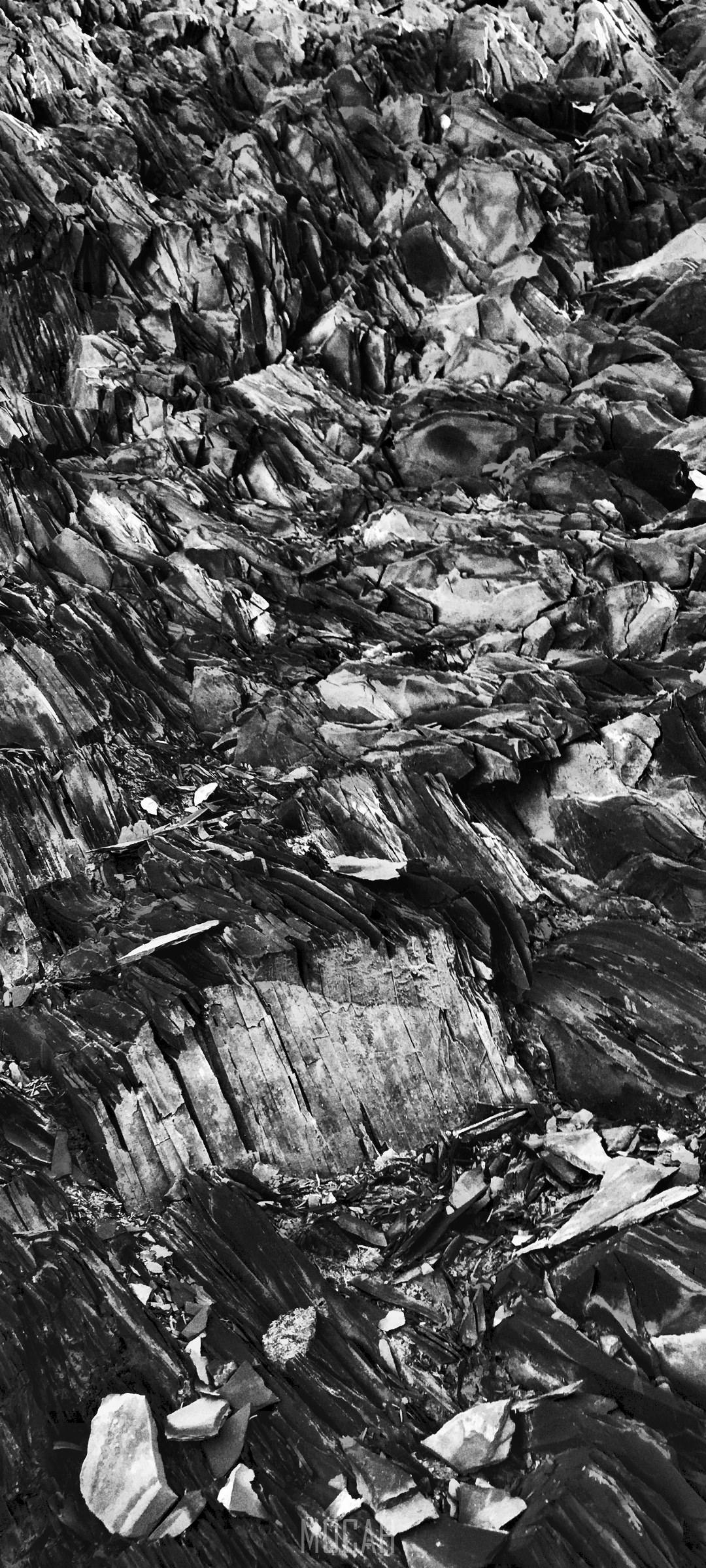 Close-up of layered rock formations HD Phone Wallpaper