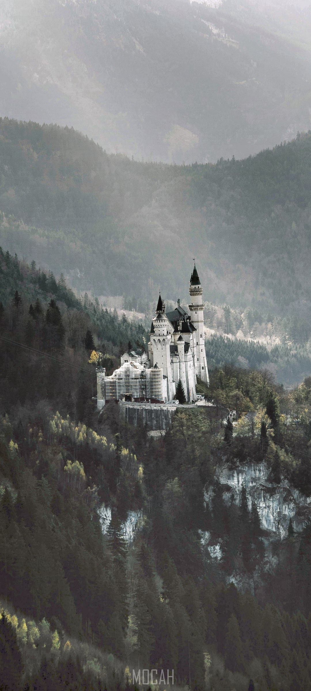 Neuschwanstein Castle in Bavarian Alps HD Phone Wallpaper