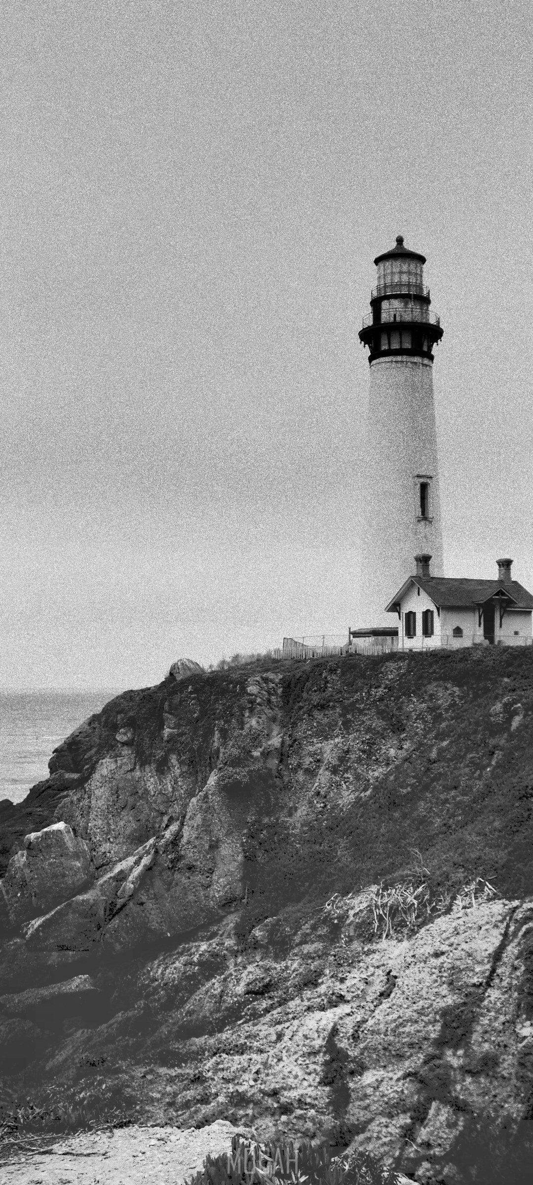 Pigeon Point Lighthouse on a cliff overlooking the ocean HD Phone Wallpaper