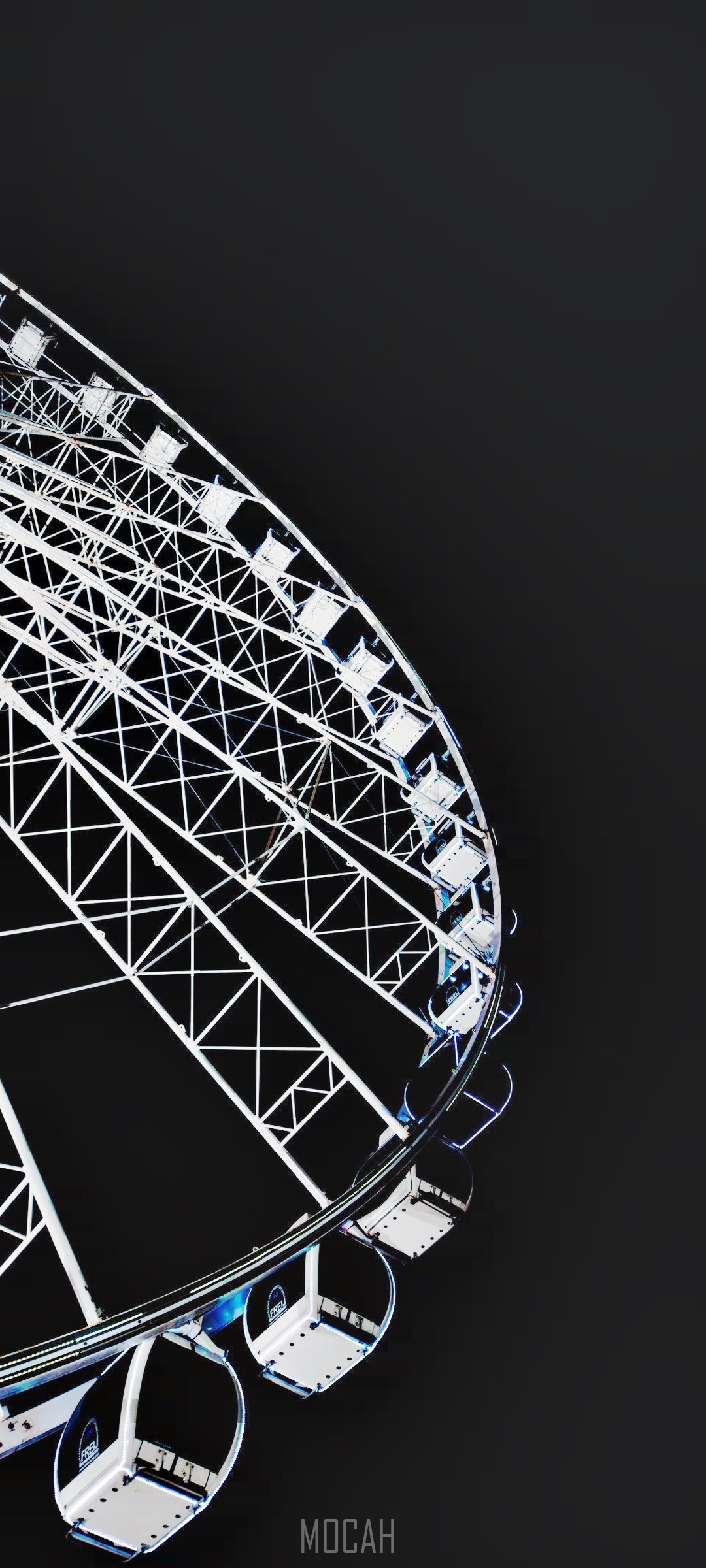 Ferris wheel against the night sky HD Phone Wallpaper