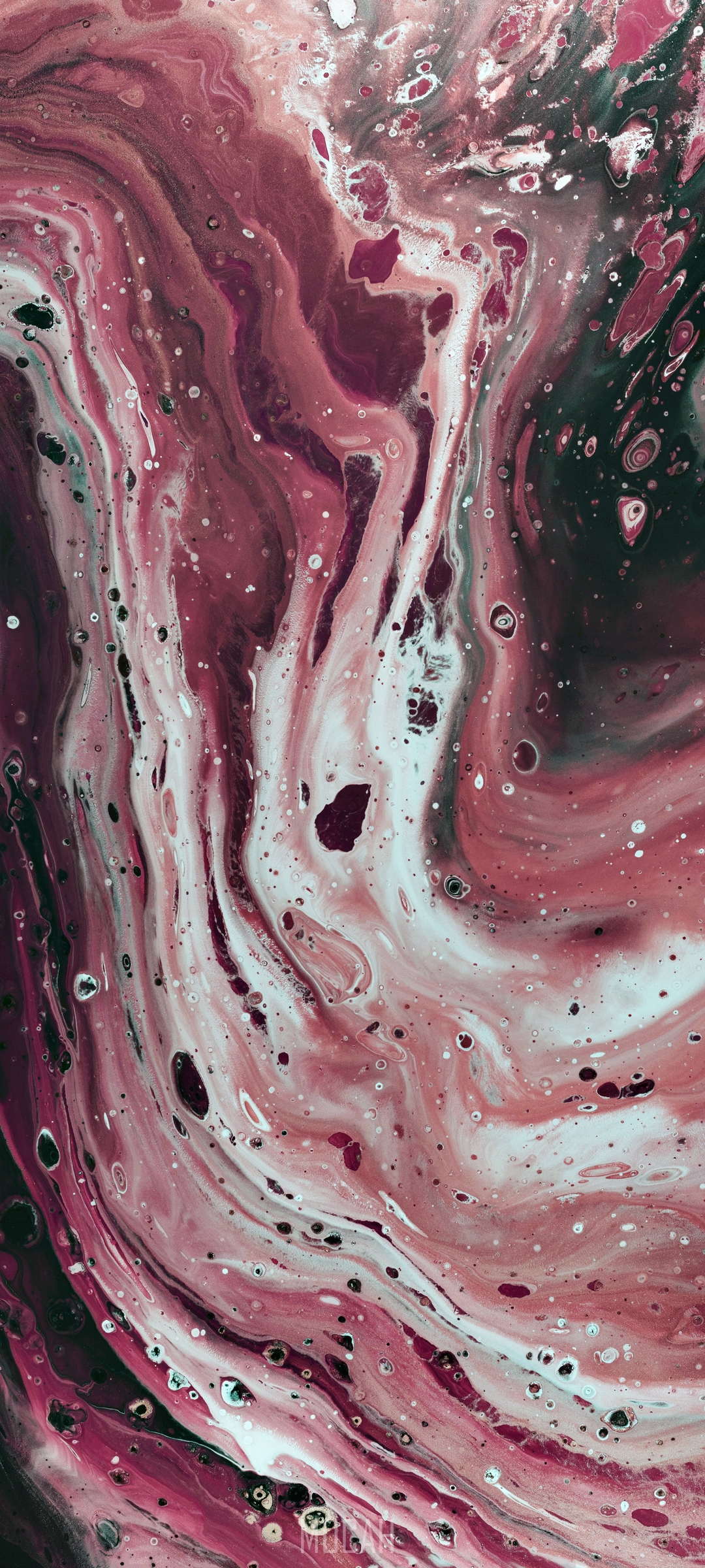 Abstract Red and Pink Marbled Texture HD Phone Wallpaper