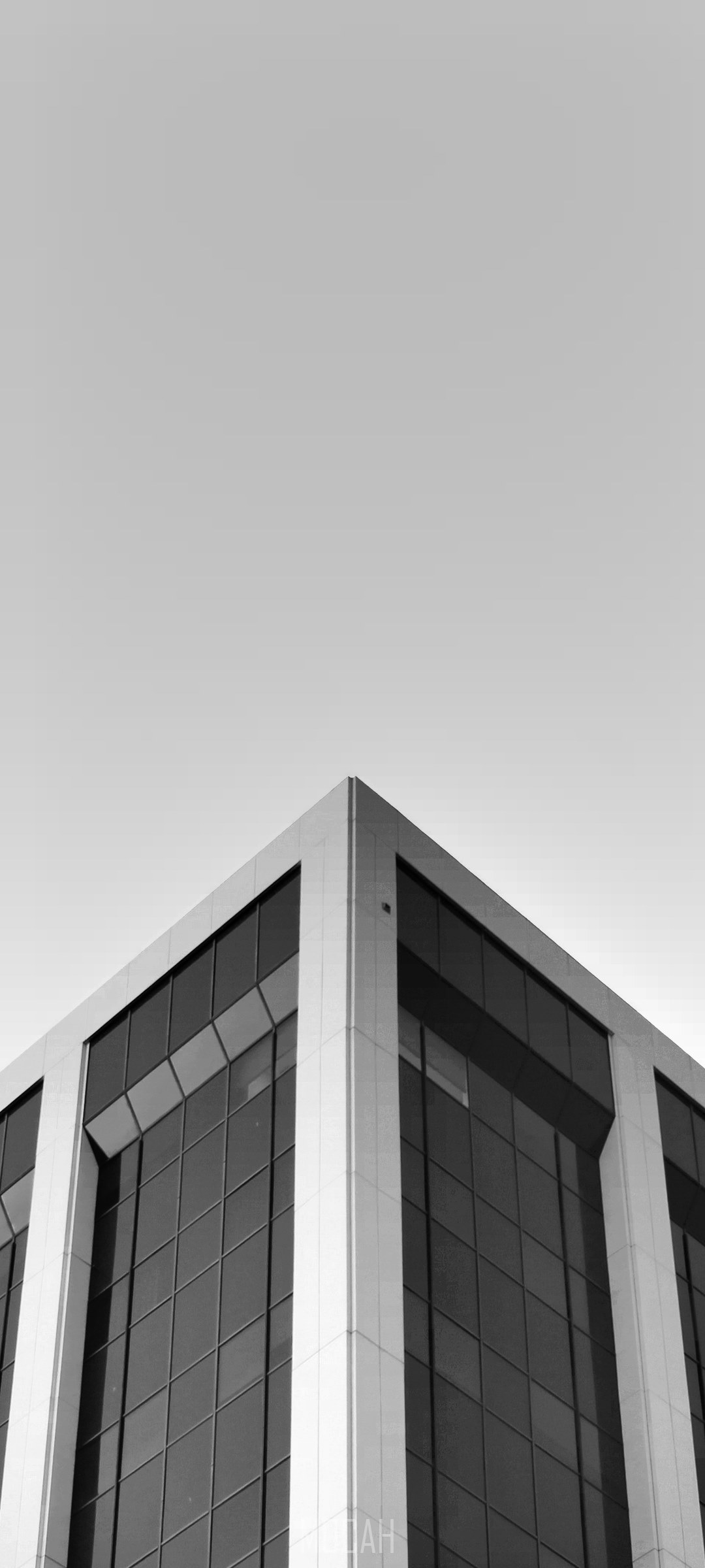 Minimalist building corner with glass windows HD Phone Wallpaper