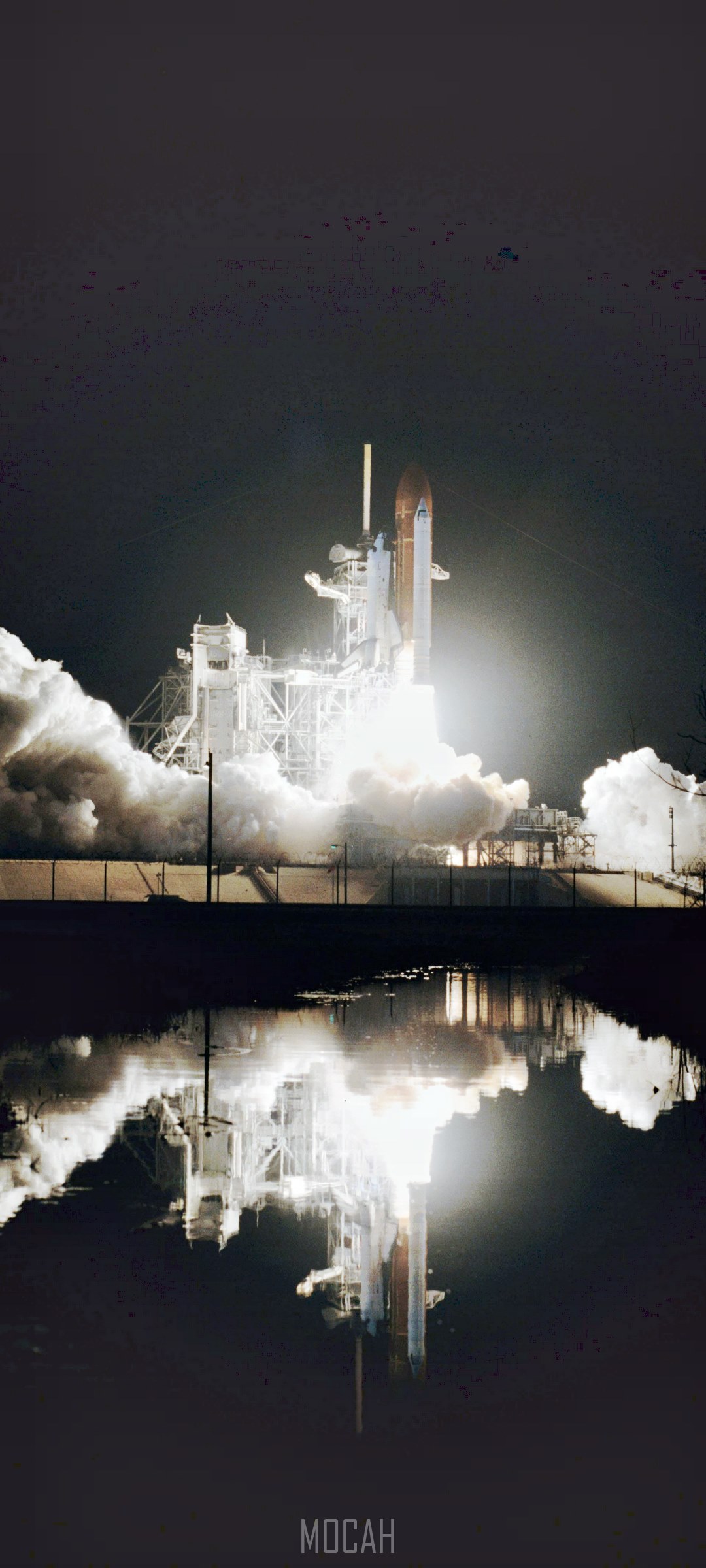 Space Shuttle Launch Reflection HD Phone Wallpaper