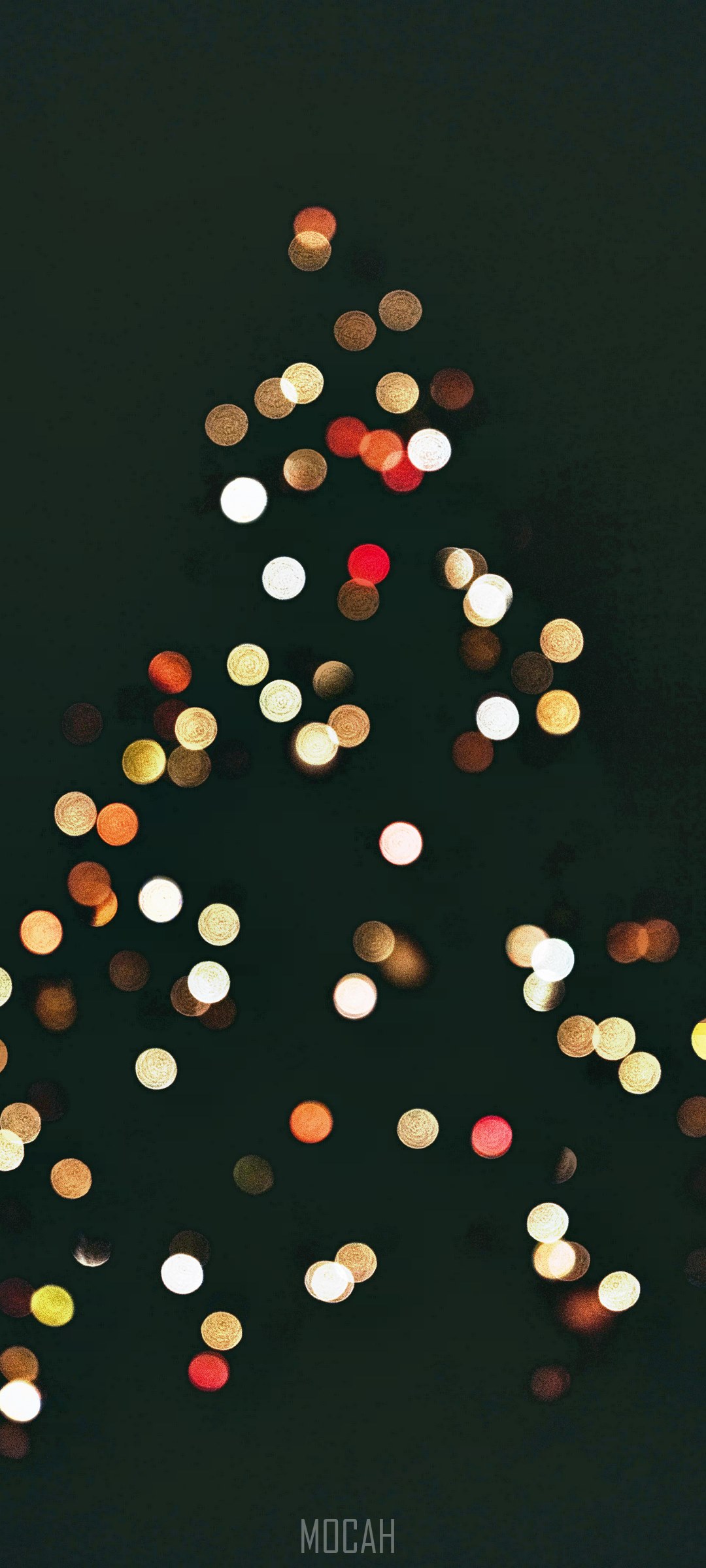 Christmas bokeh lights on dark background HD Phone Wallpaper