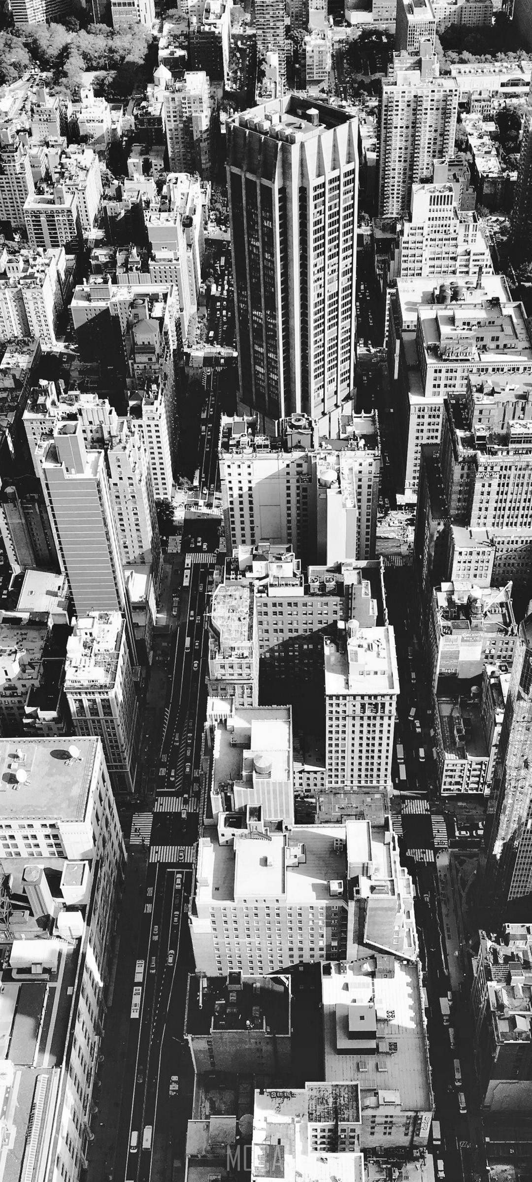 Aerial view of New York City skyscrapers HD Phone Wallpaper