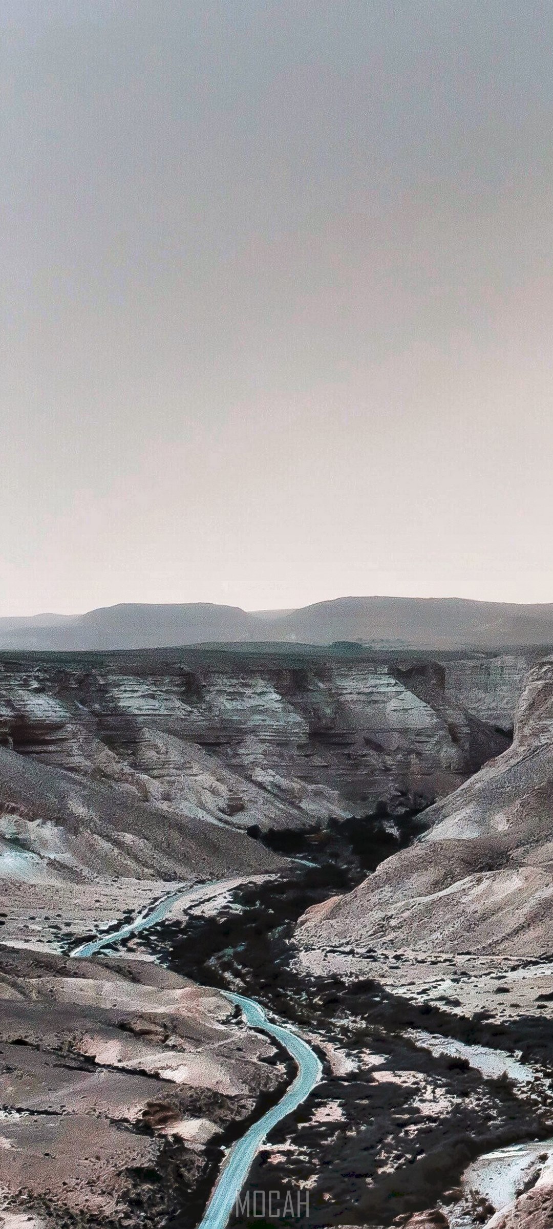 Canyon road with mountains and sky HD Phone Wallpaper