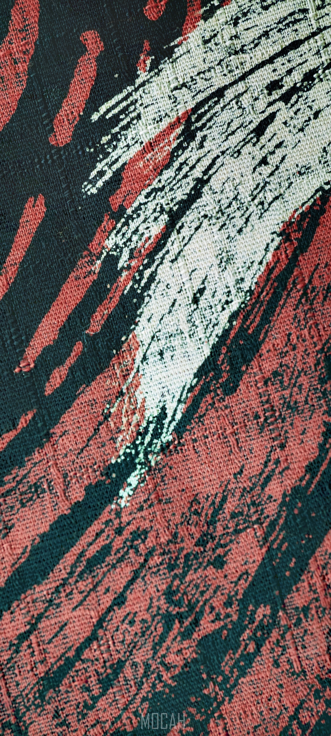 Abstract red and black textured fabric pattern HD Phone Wallpaper