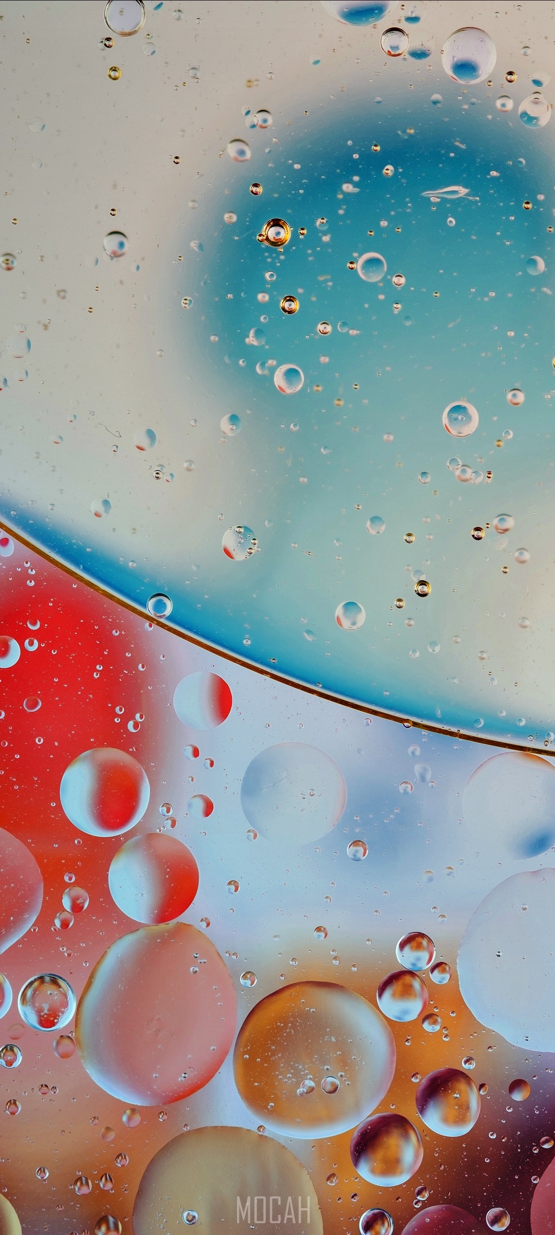 Oil and water bubbles macro photography HD Phone Wallpaper