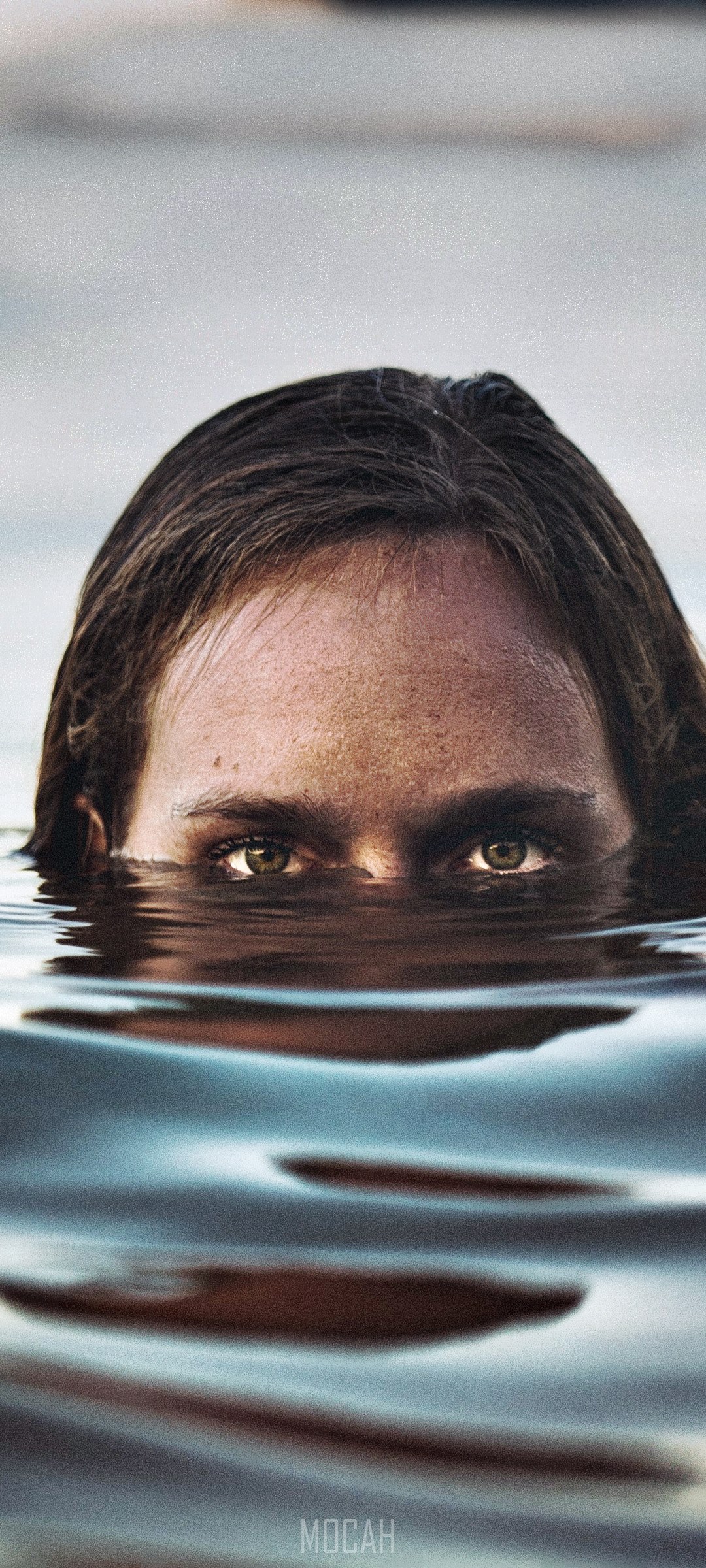 Person emerging from water HD Phone Wallpaper