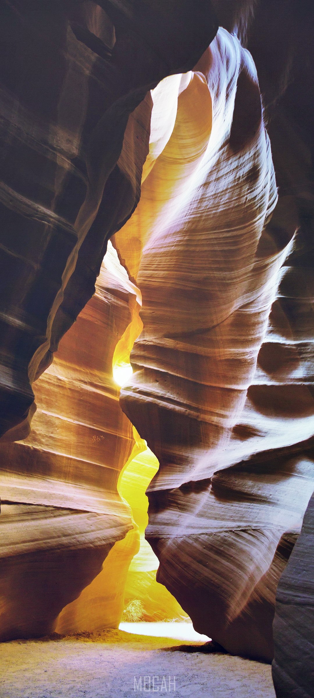 Sandstone Antelope Canyon with Swirling Walls HD Phone Wallpaper