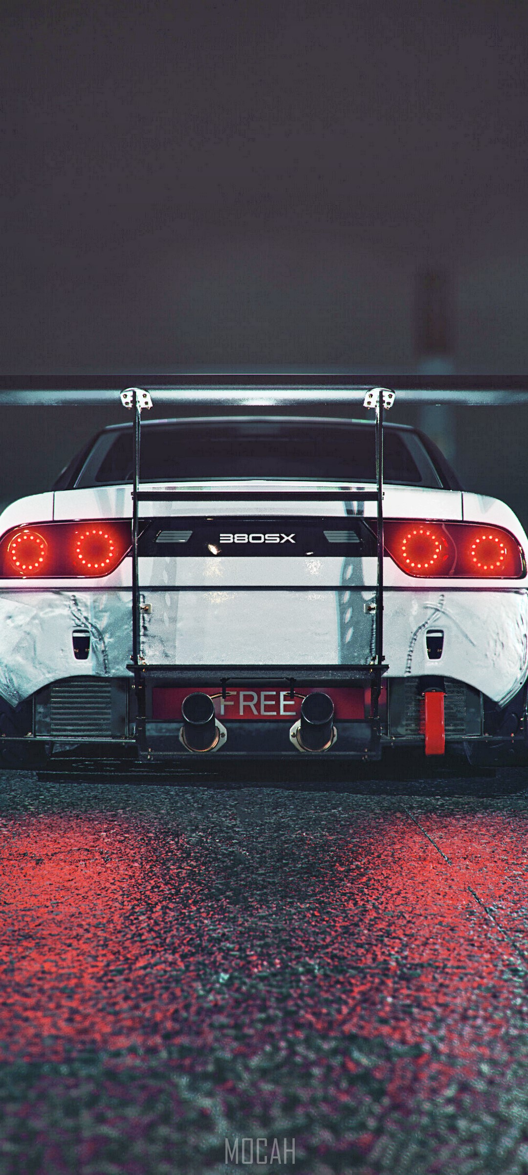 Nissan 380SX with large rear spoiler HD Phone Wallpaper