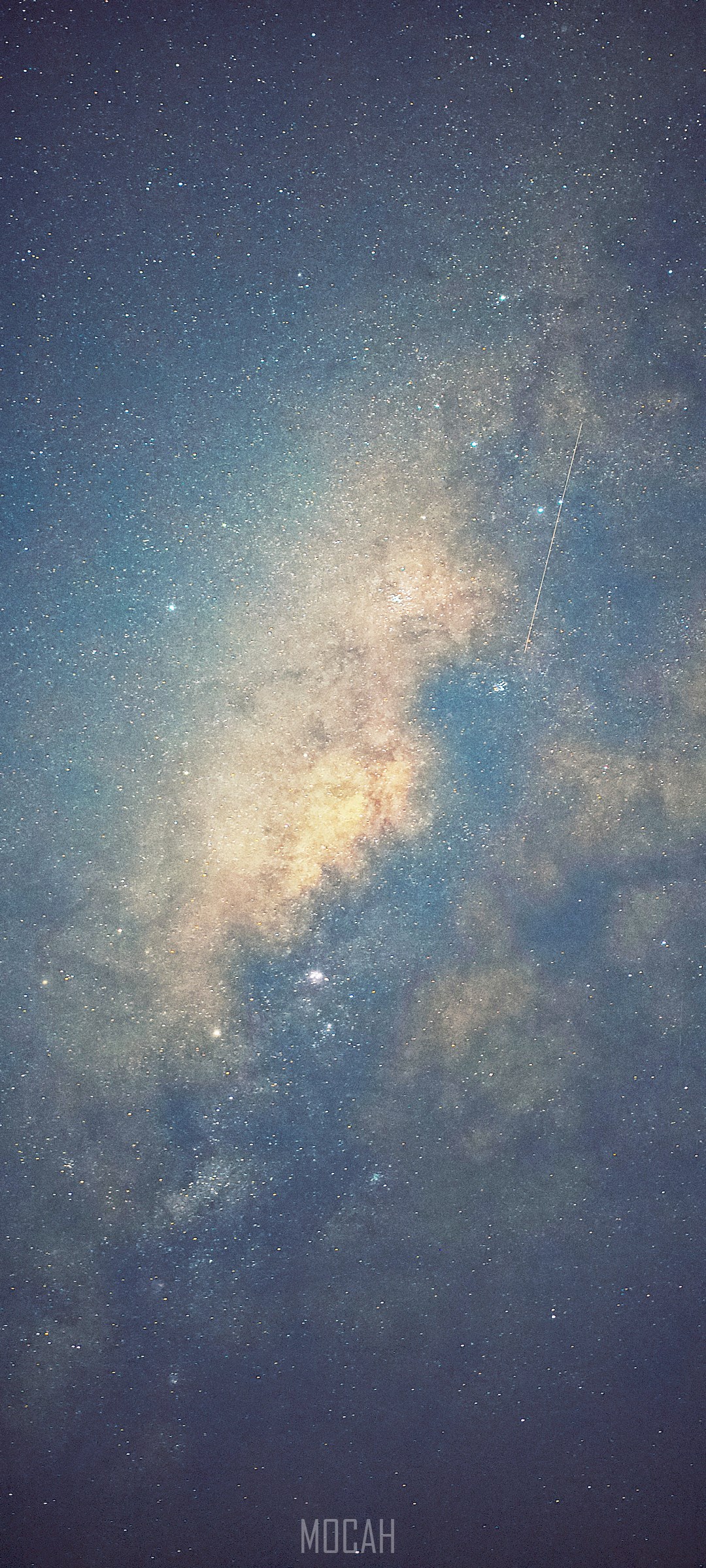 Milky Way galaxy with stars and a meteor HD Phone Wallpaper