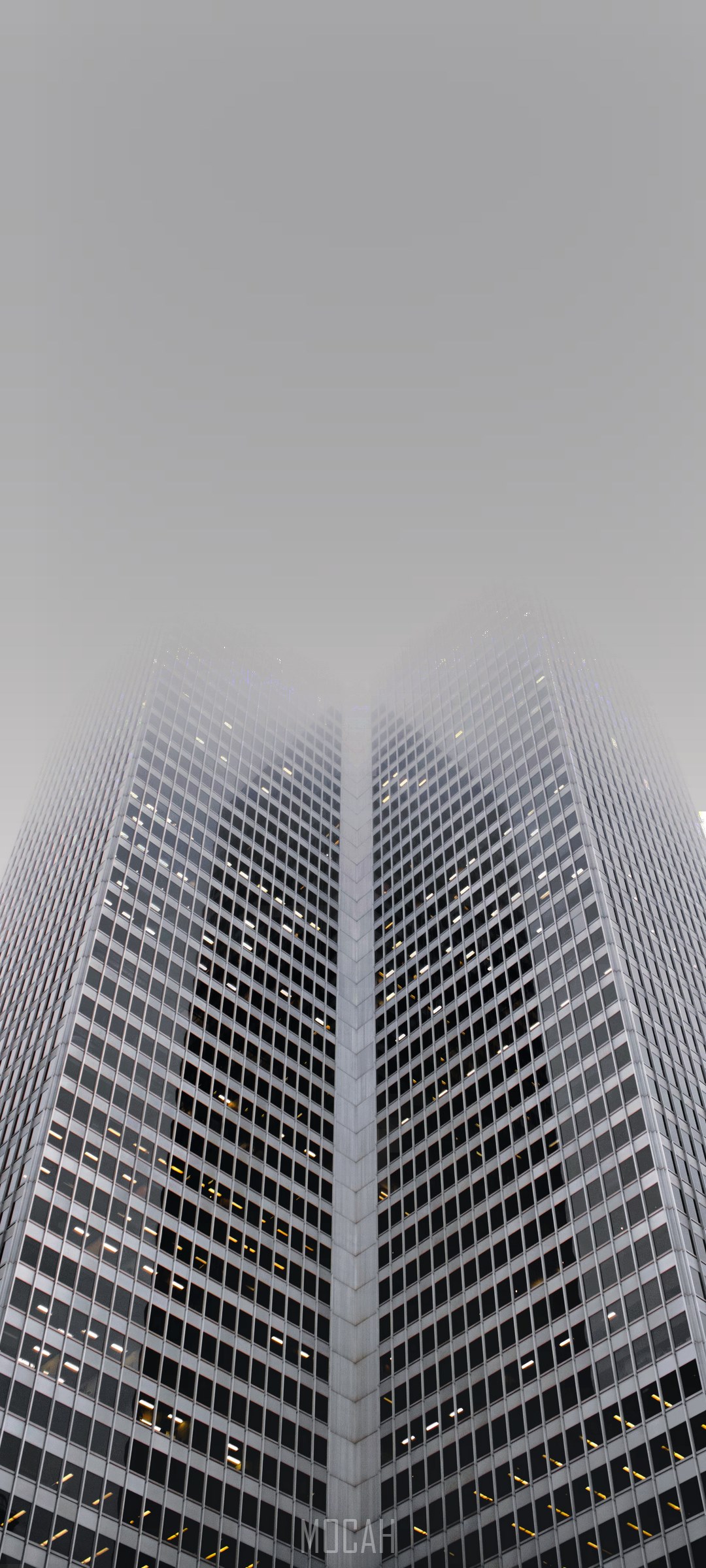 Foggy skyscrapers in Place Ville Marie HD Phone Wallpaper