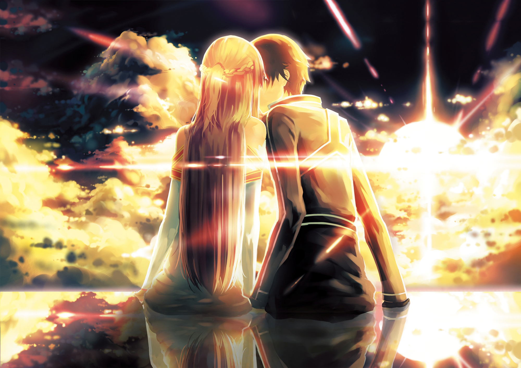Kirito and Asuna from Sword Art Online HD Wallpaper