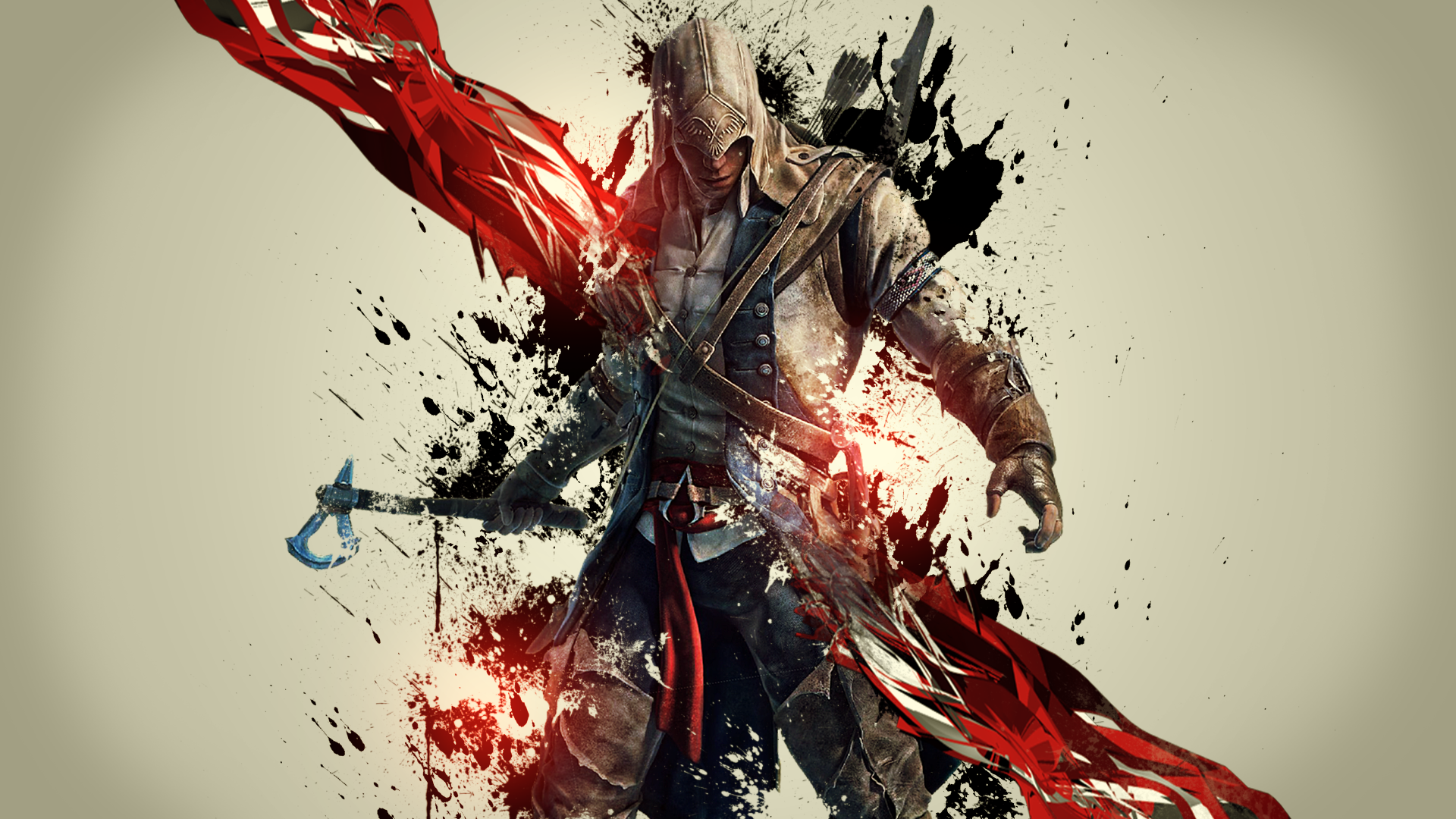Connor from Assassin's Creed III with Axe HD Wallpaper