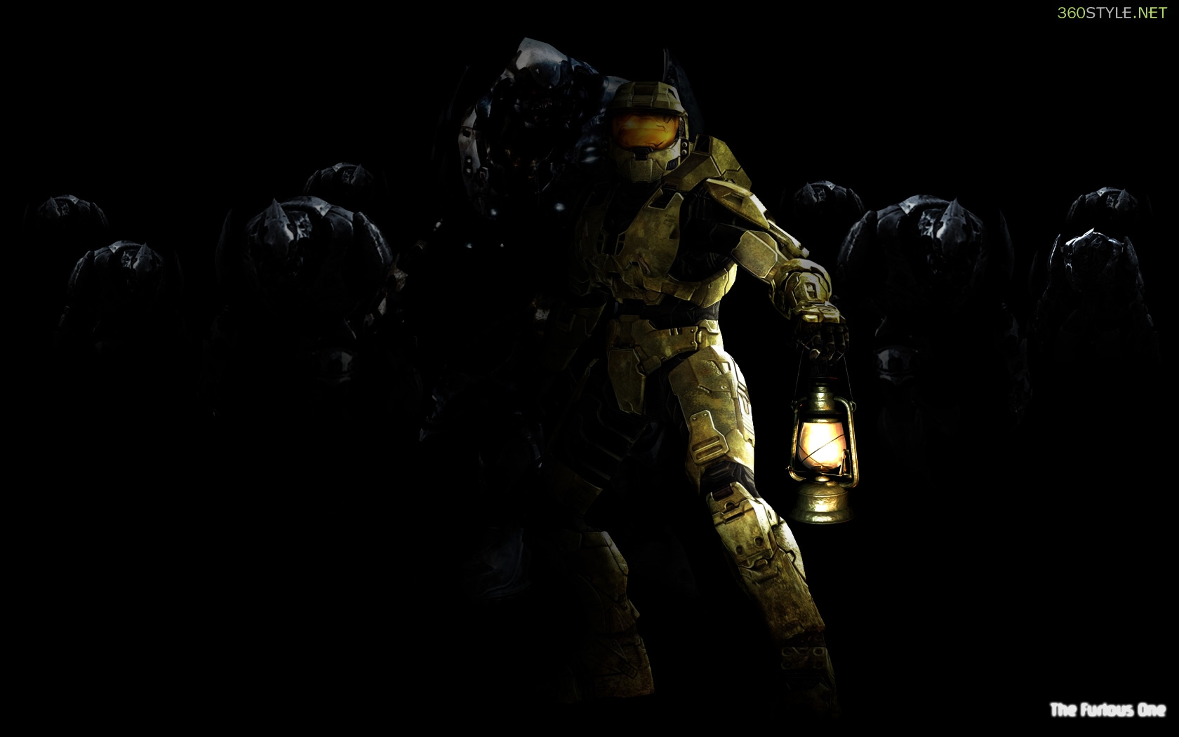 Master Chief from Halo holding a lantern HD Wallpaper