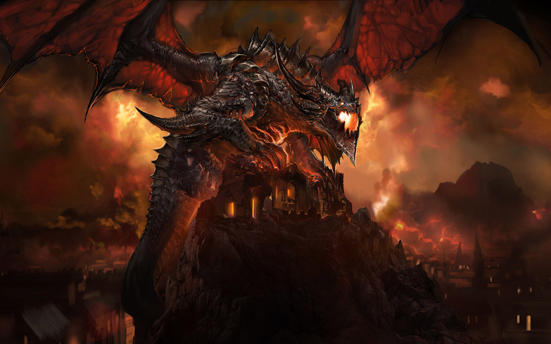 Deathwing the Destroyer from World of Warcraft HD Wallpaper