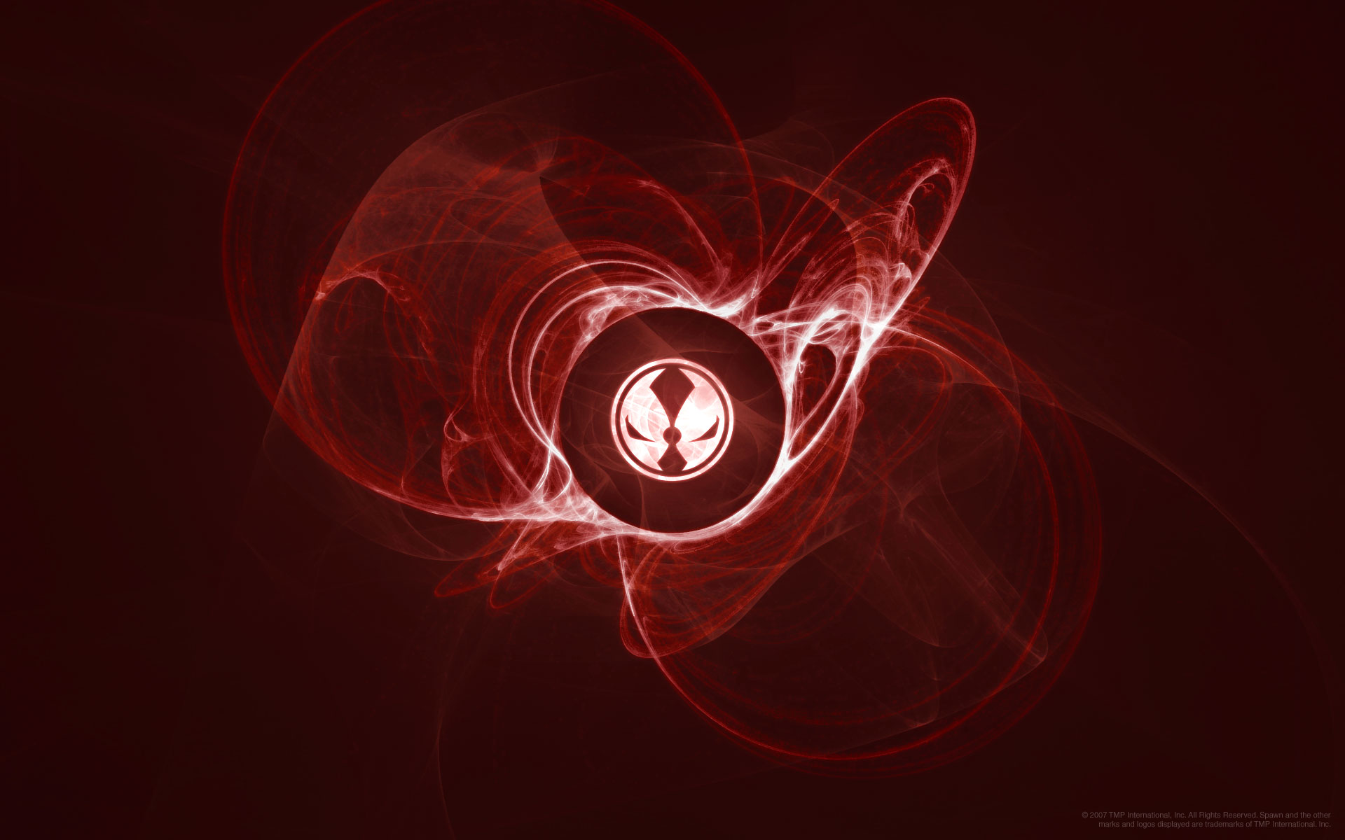Spawn Logo with Red Swirls HD Wallpaper