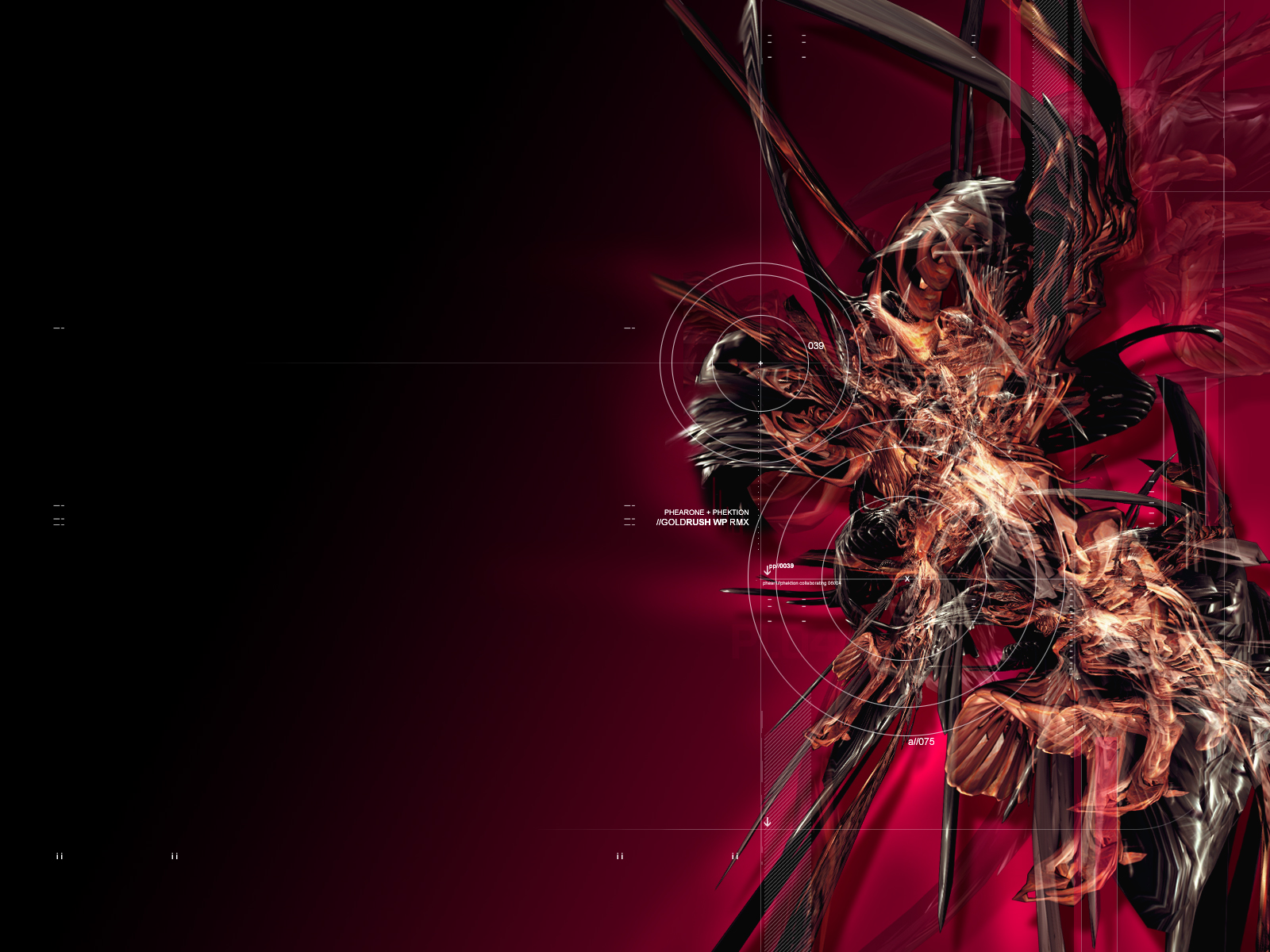 Abstract Digital Art with Red and Black Background HD Wallpaper