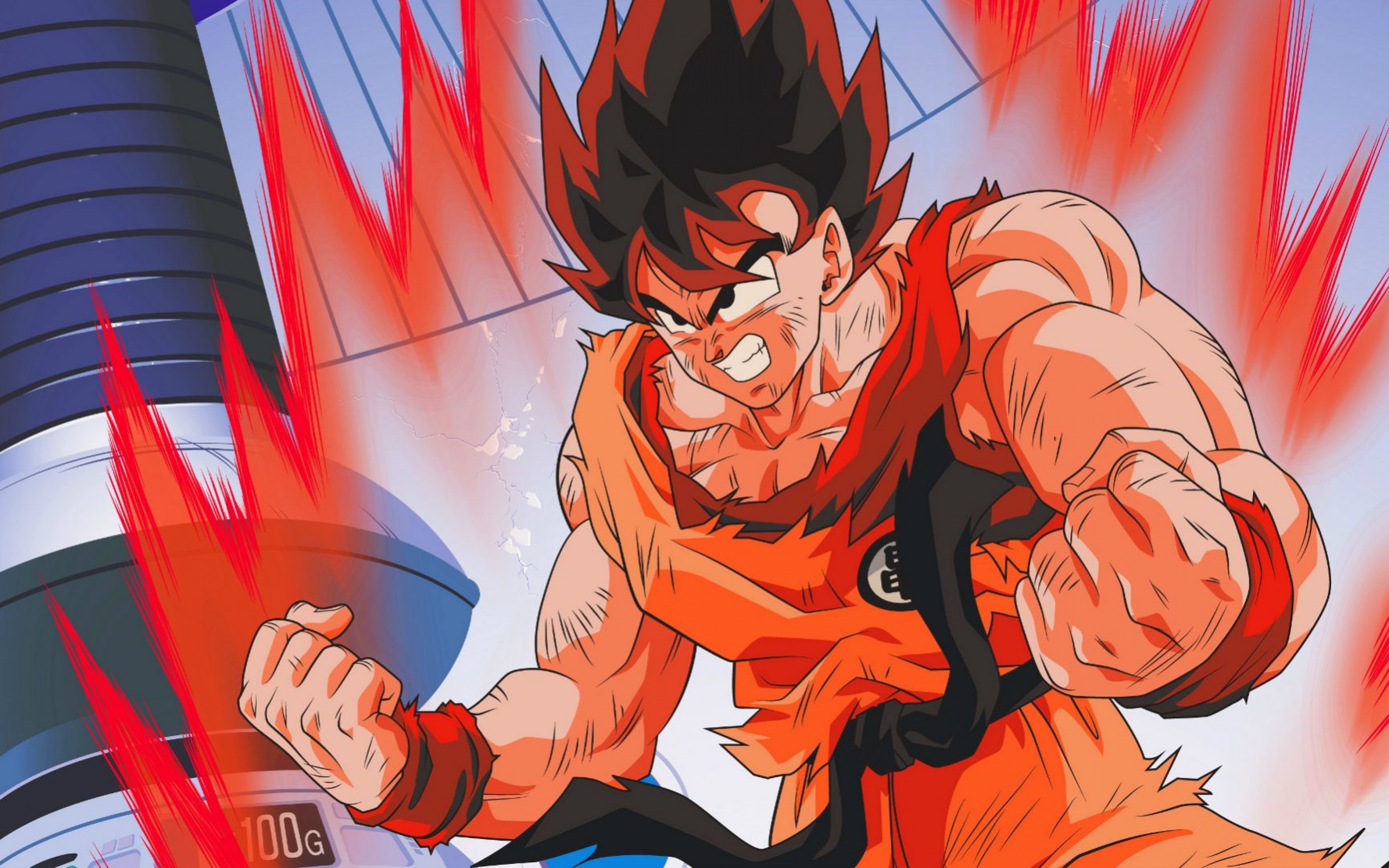 Goku from Dragon Ball Z powering up HD Wallpaper
