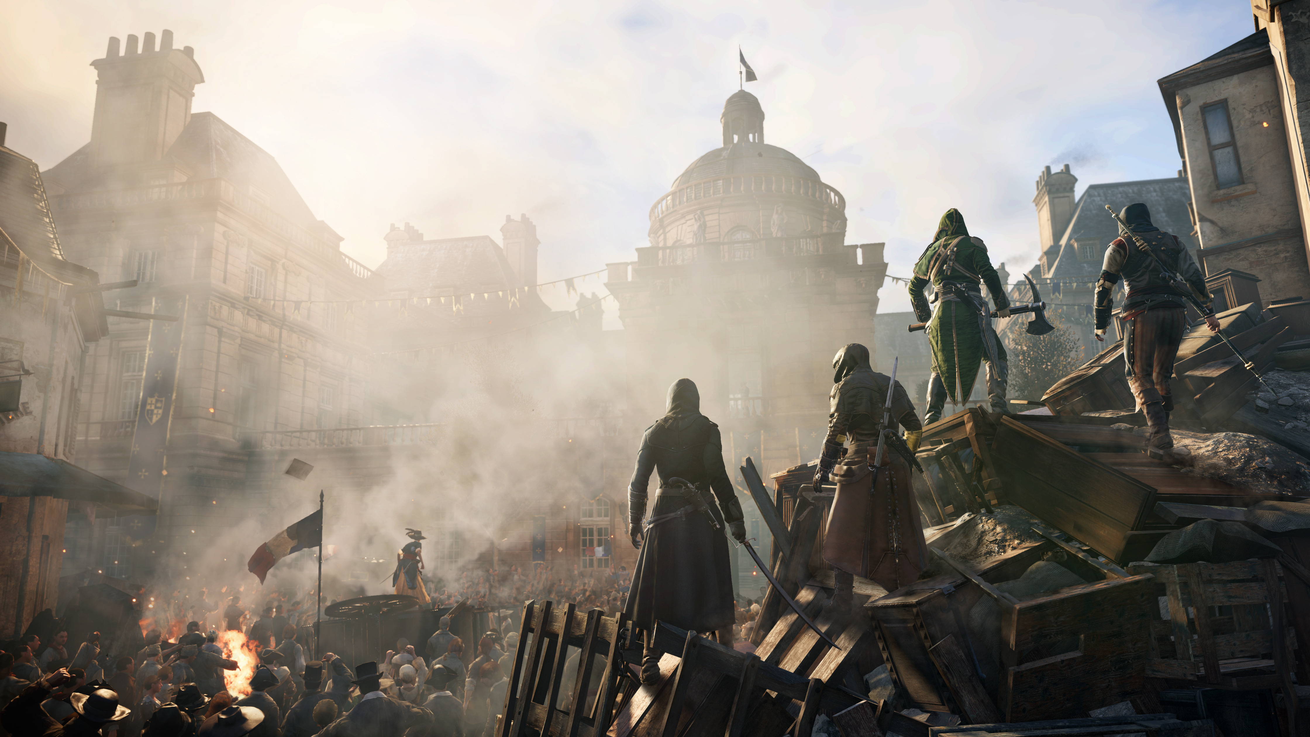 Assassins Creed Unity: Revolutionaries on Rooftops HD Wallpaper