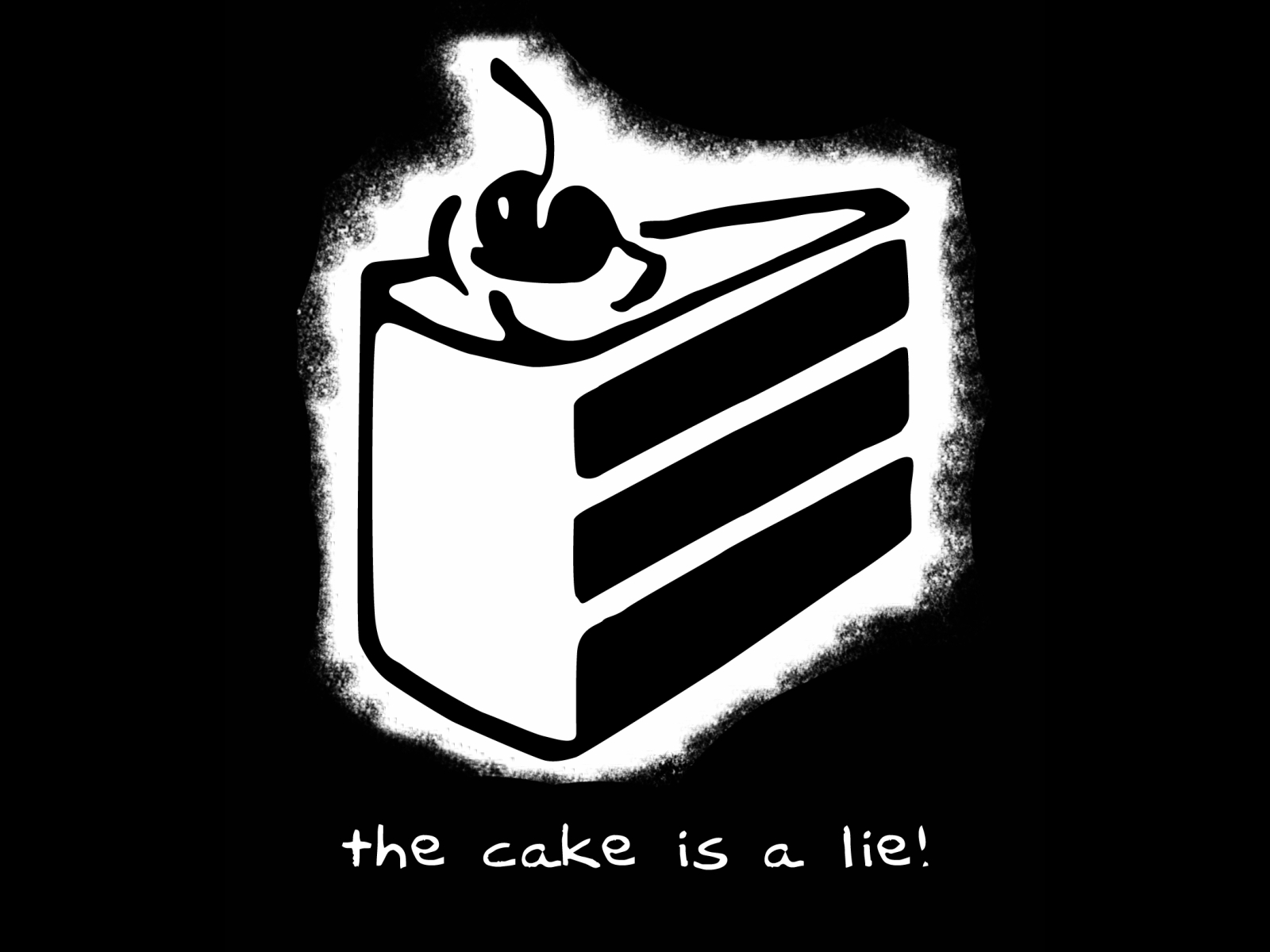 Cake from Portal (Video Game) HD Wallpaper