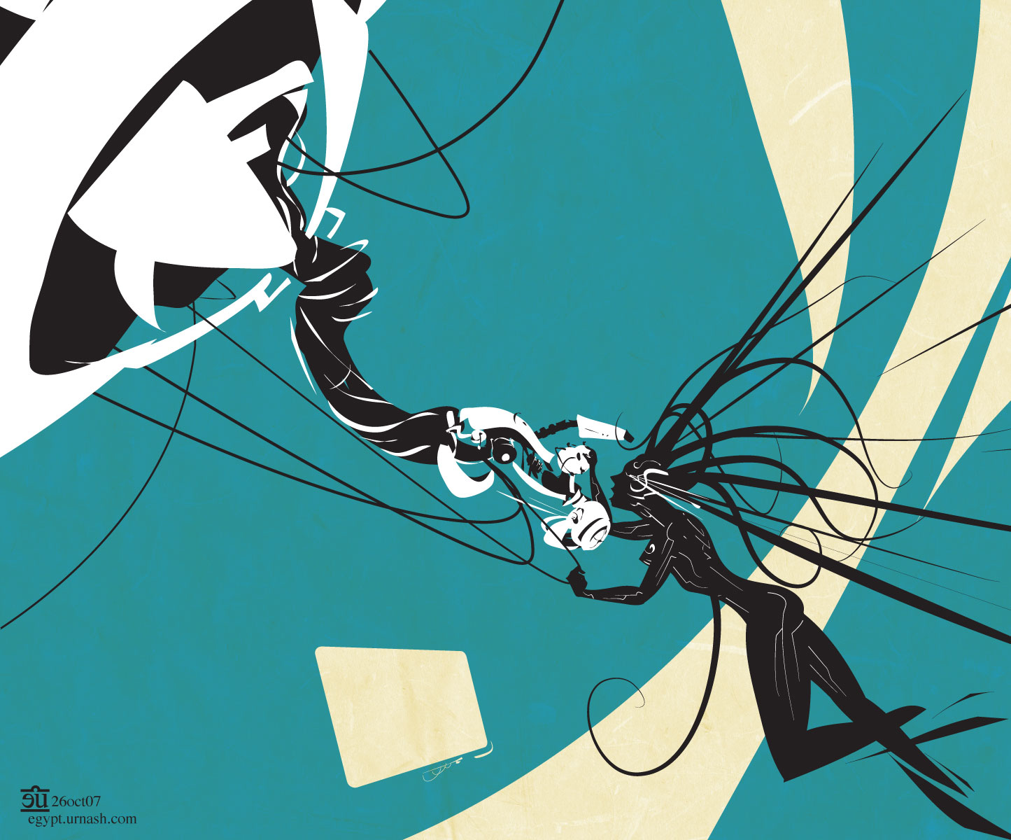 Portal GLaDOS and Chell HD Wallpaper