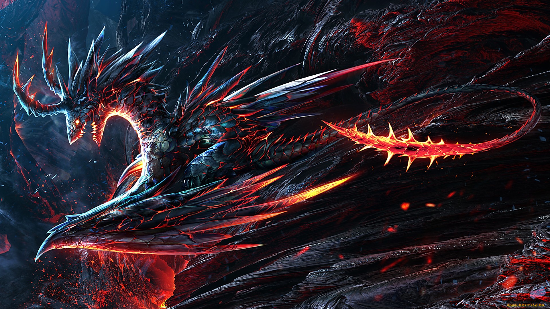 Molten Scales Dragon HD Wallpaper