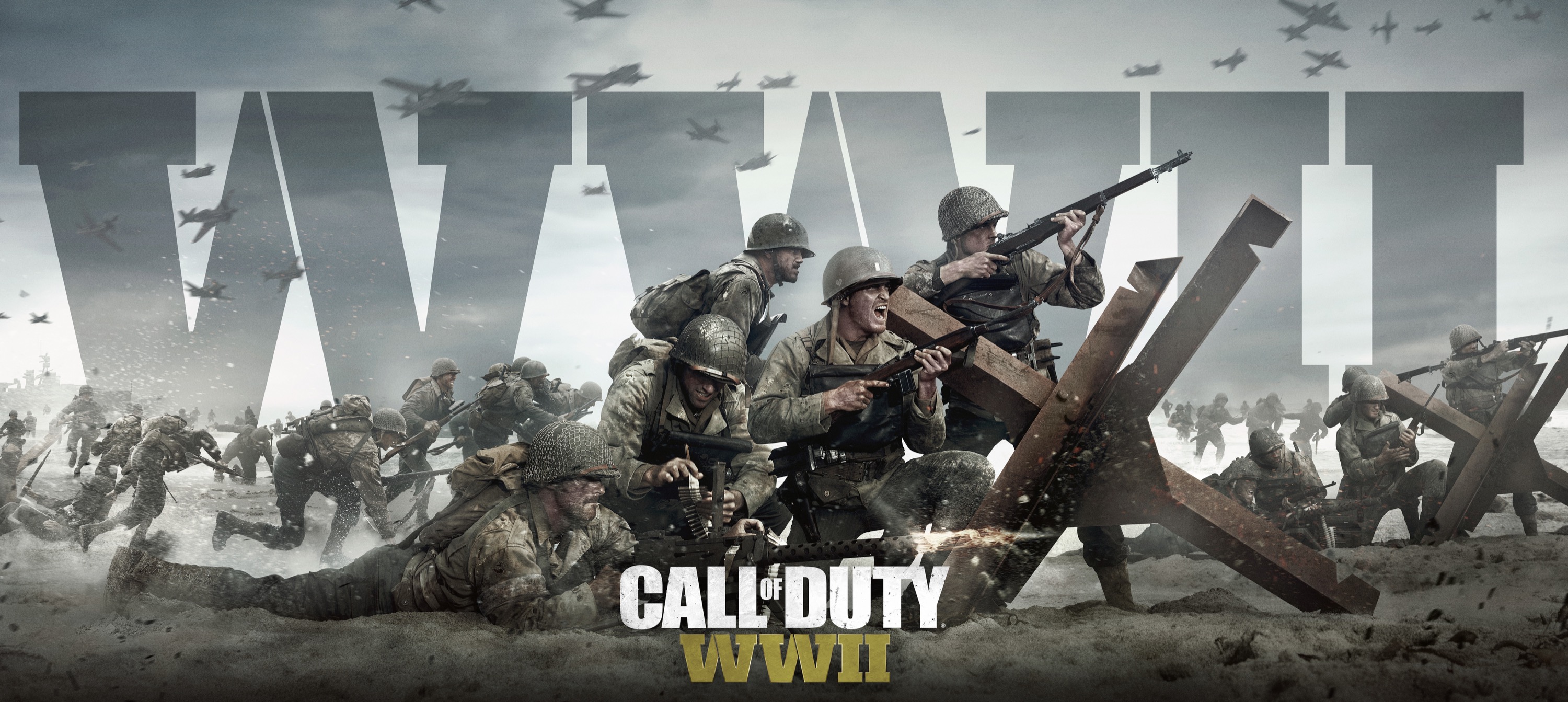 Call of Duty WWII soldiers on a beach HD Wallpaper