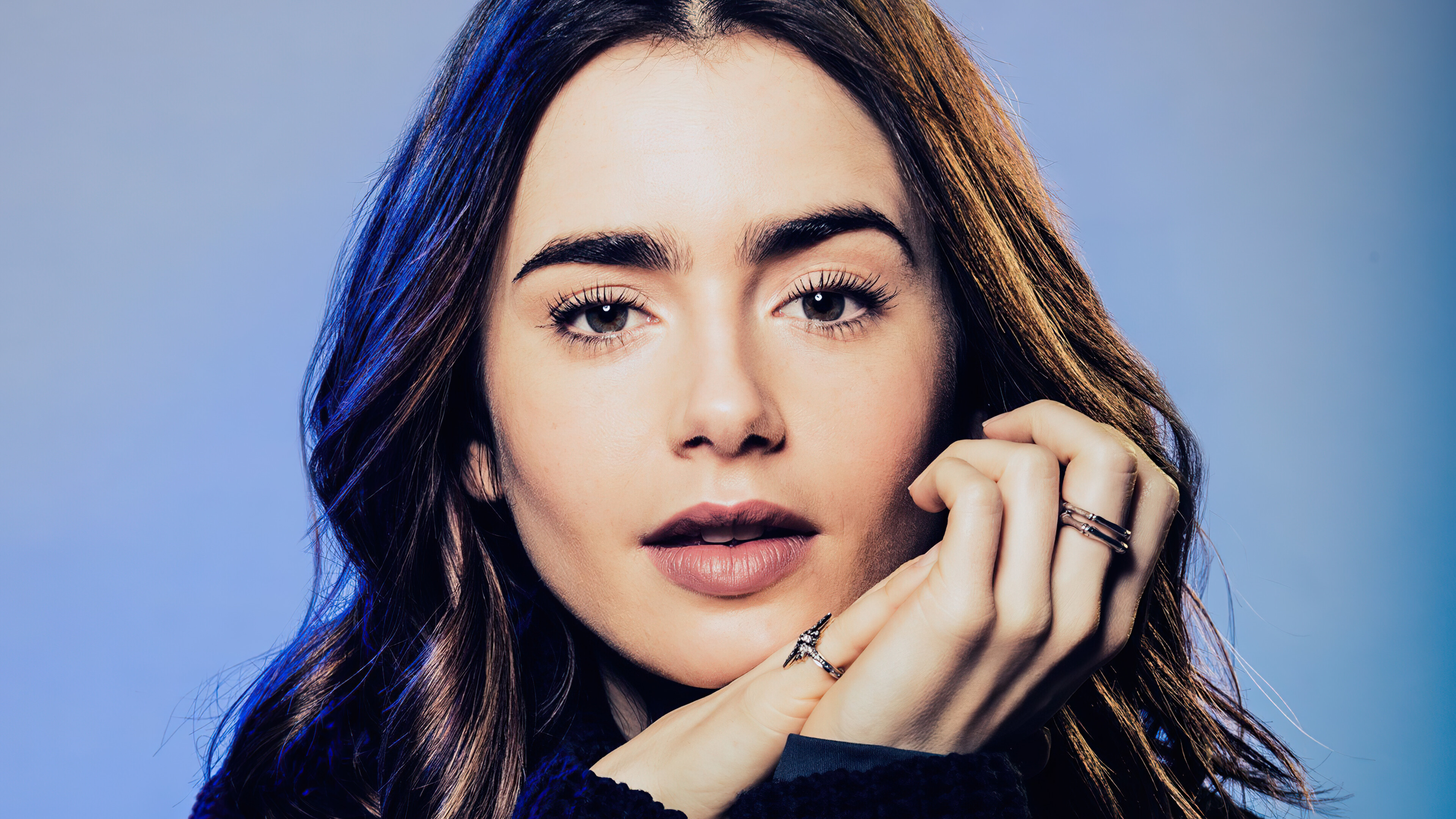 Lily Collins 4K HD Wallpaper
