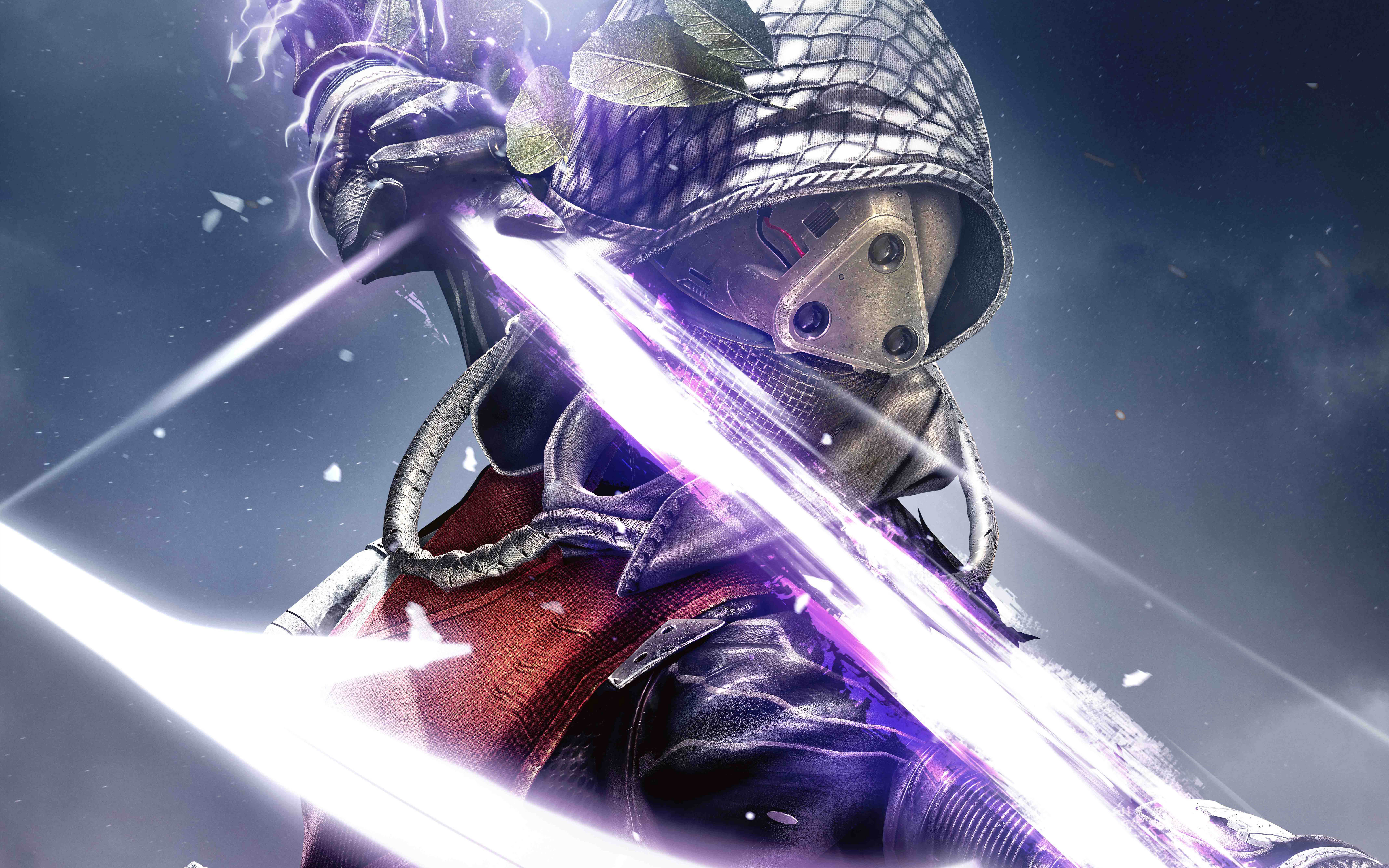 Character from Destiny holding a glowing sword HD Wallpaper