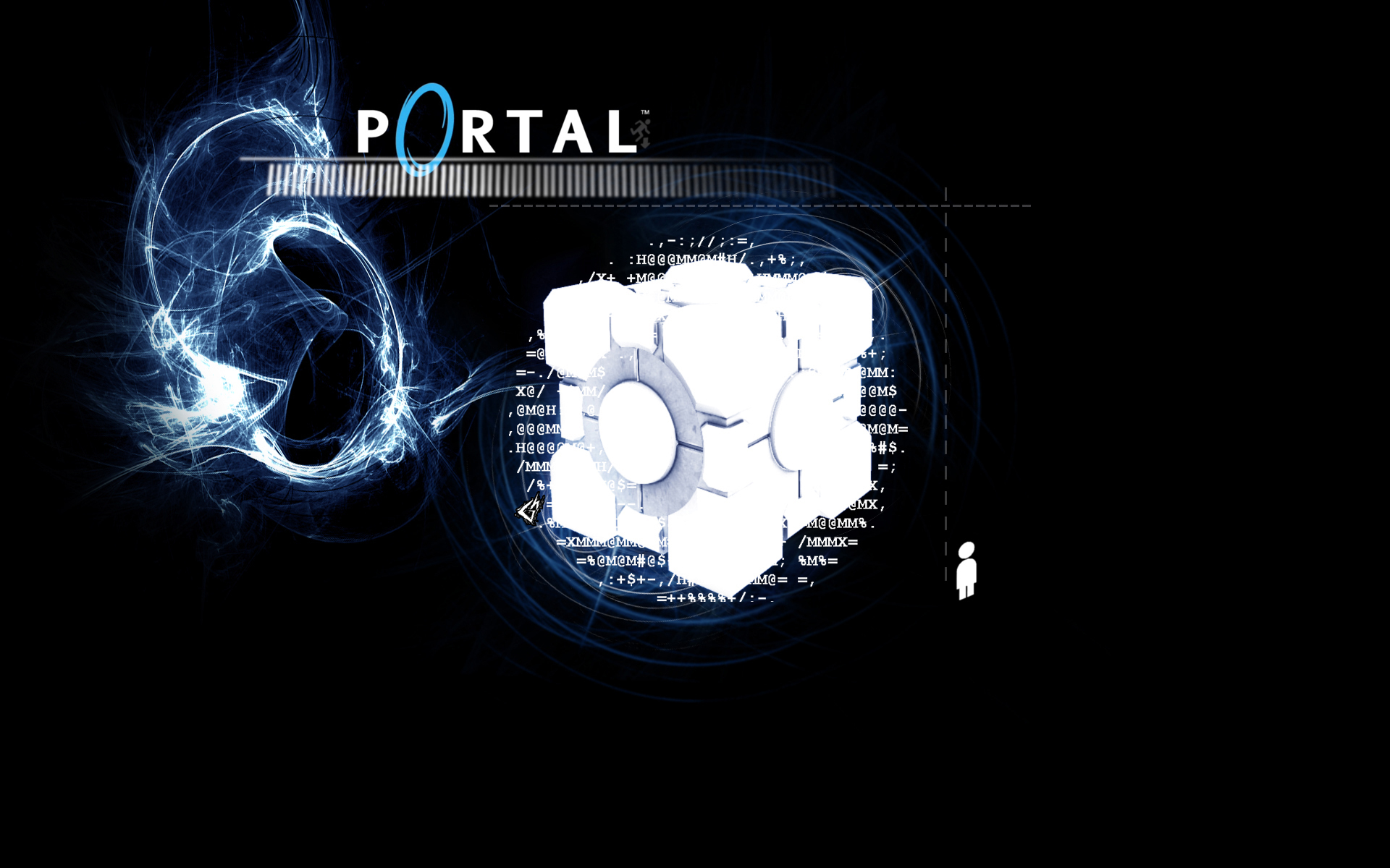 Portal Video Game Cube HD Wallpaper
