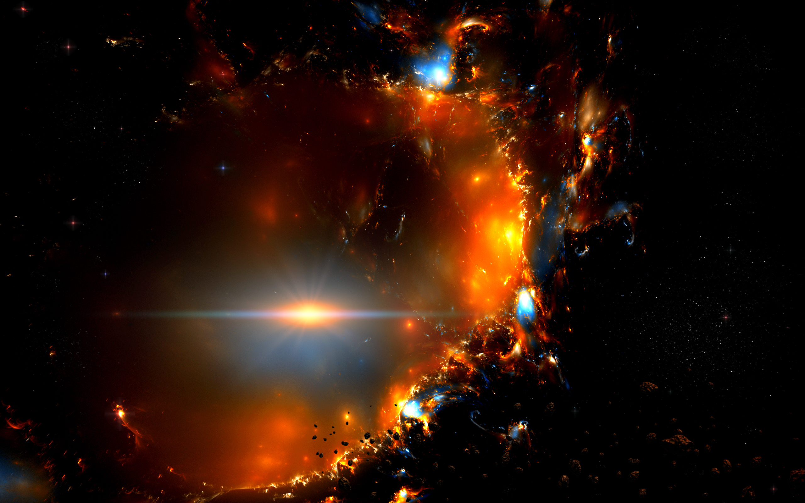 Space Nebula with Bright Star HD Wallpaper