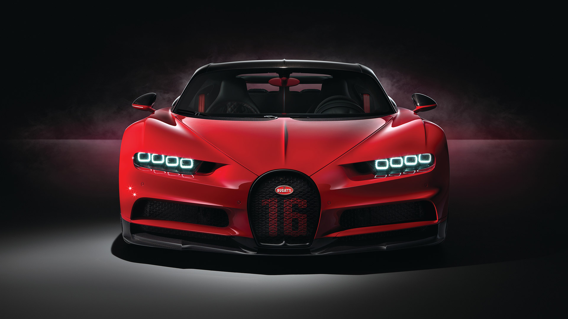 Red Bugatti Chiron Sport Hypercar HD Wallpaper