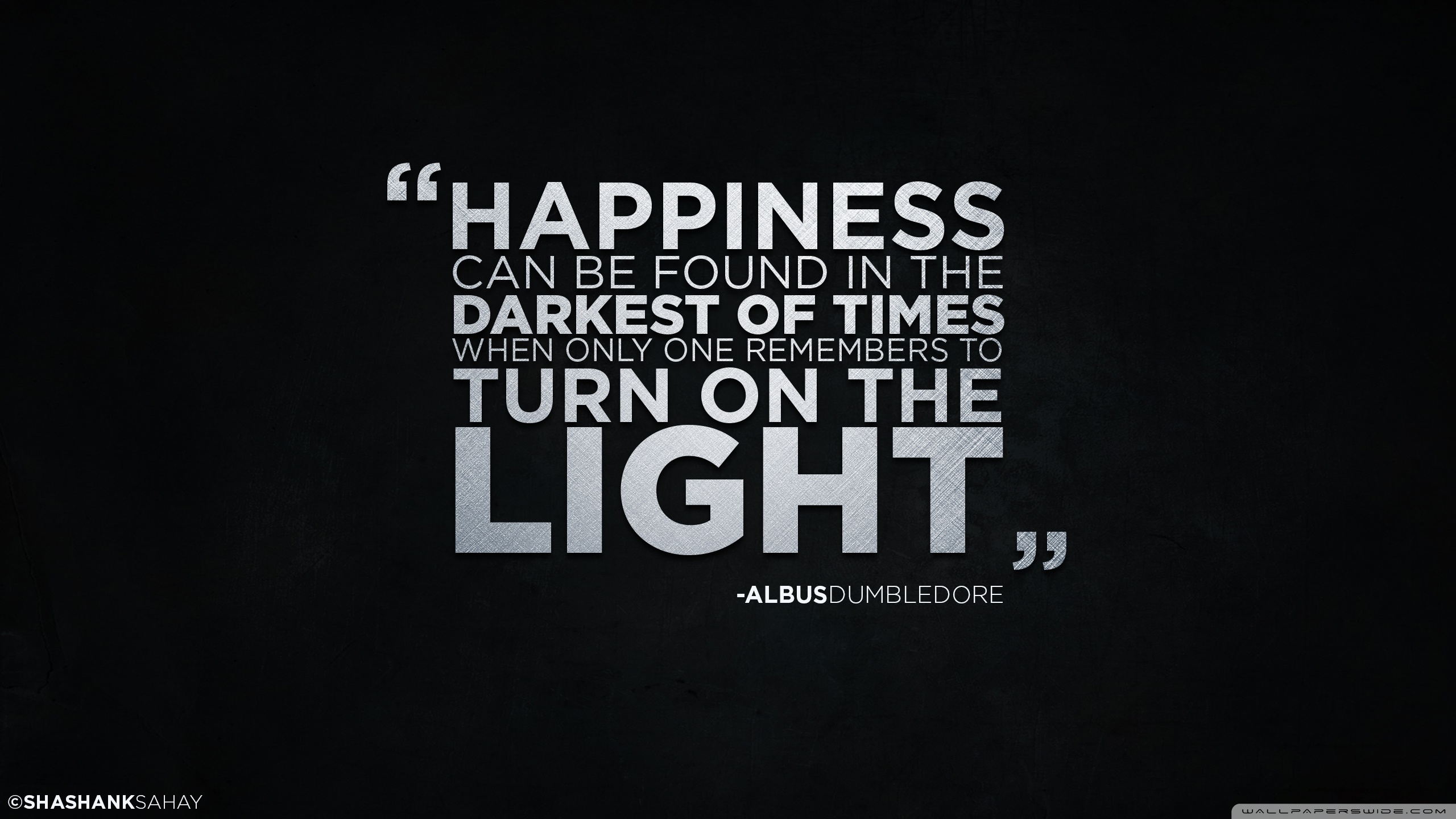 Happiness quote by Albus Dumbledore HD Wallpaper