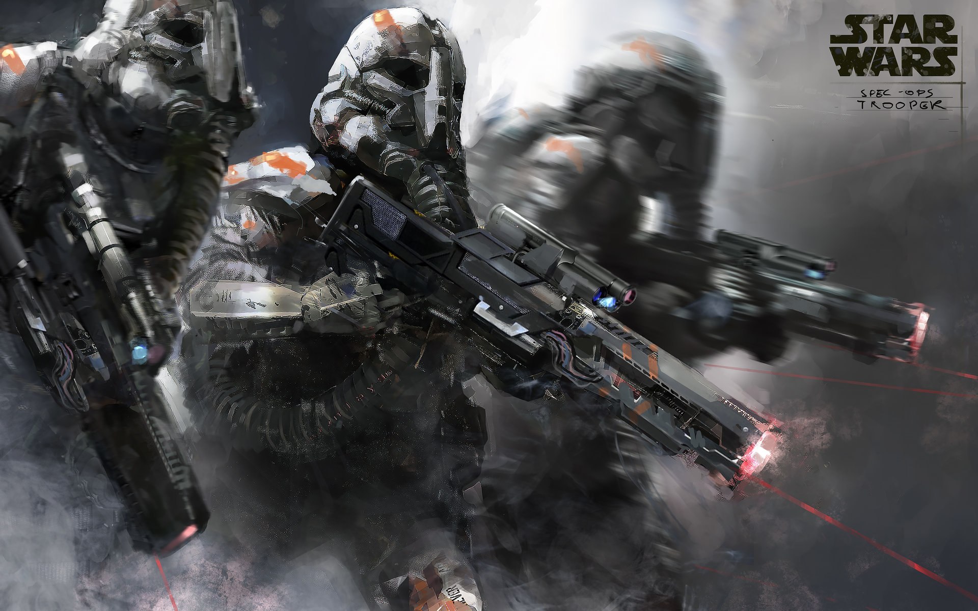 Star Wars Spec Ops Troopers with Blasters HD Wallpaper