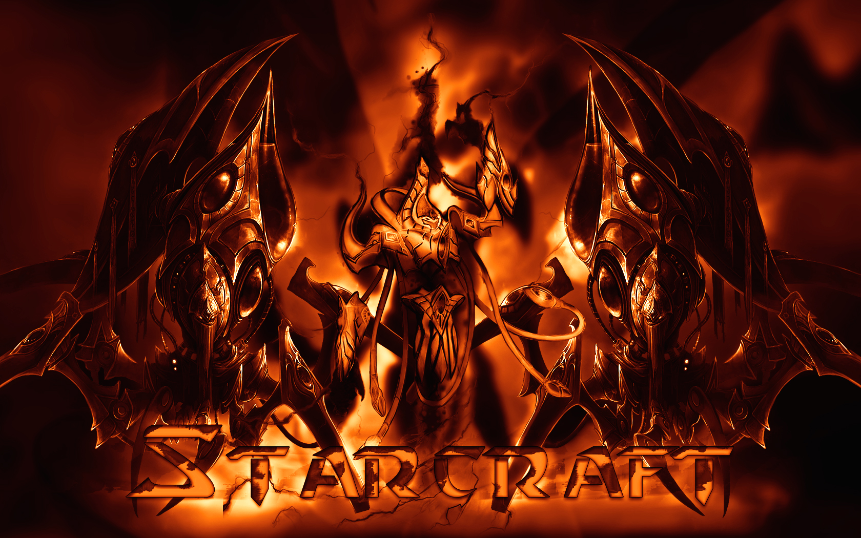 Starcraft Terran Ghost with fiery background HD Wallpaper