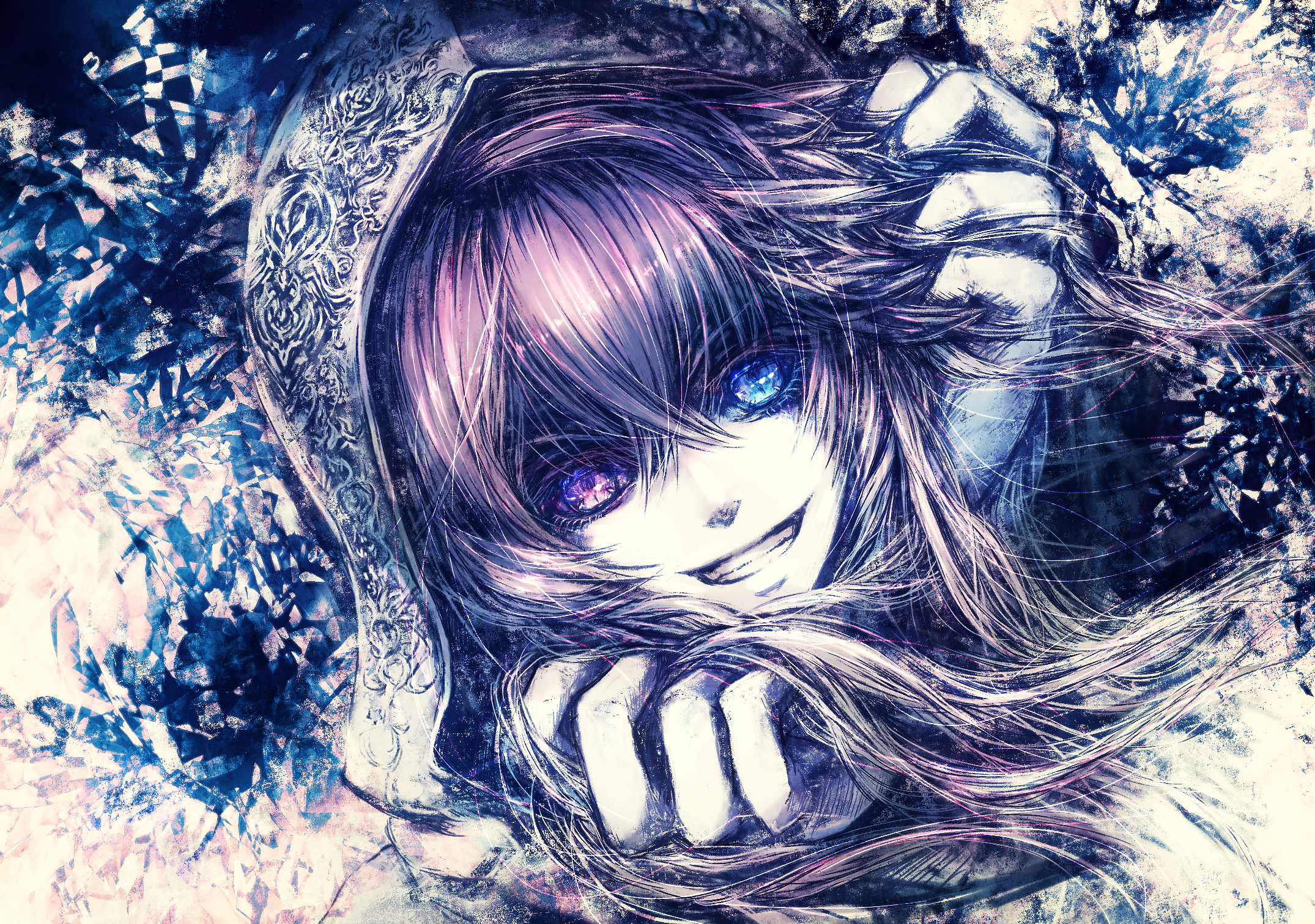 Girl with heterochromia and a hood HD Wallpaper