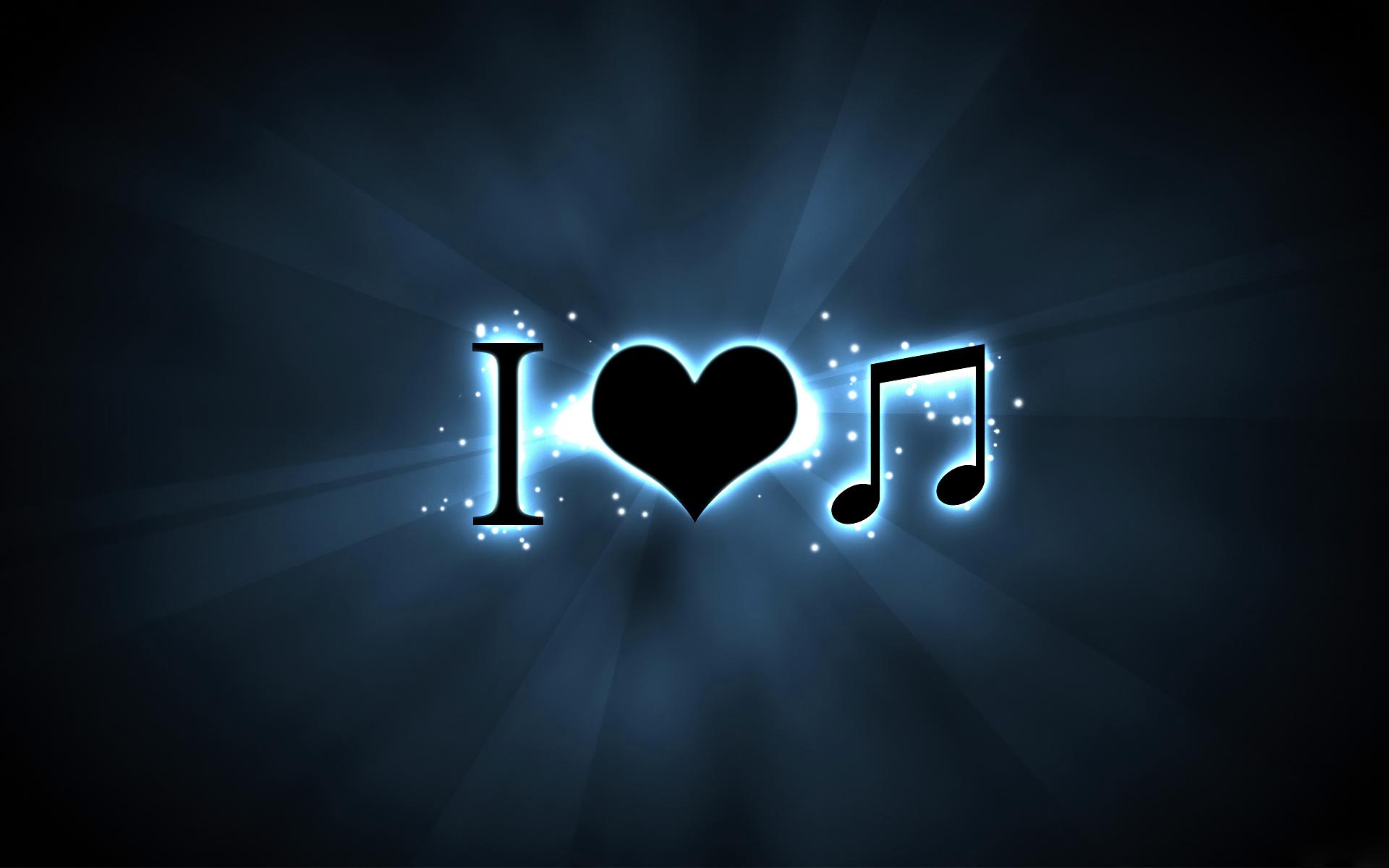 I Love Music Symbol HD Wallpaper