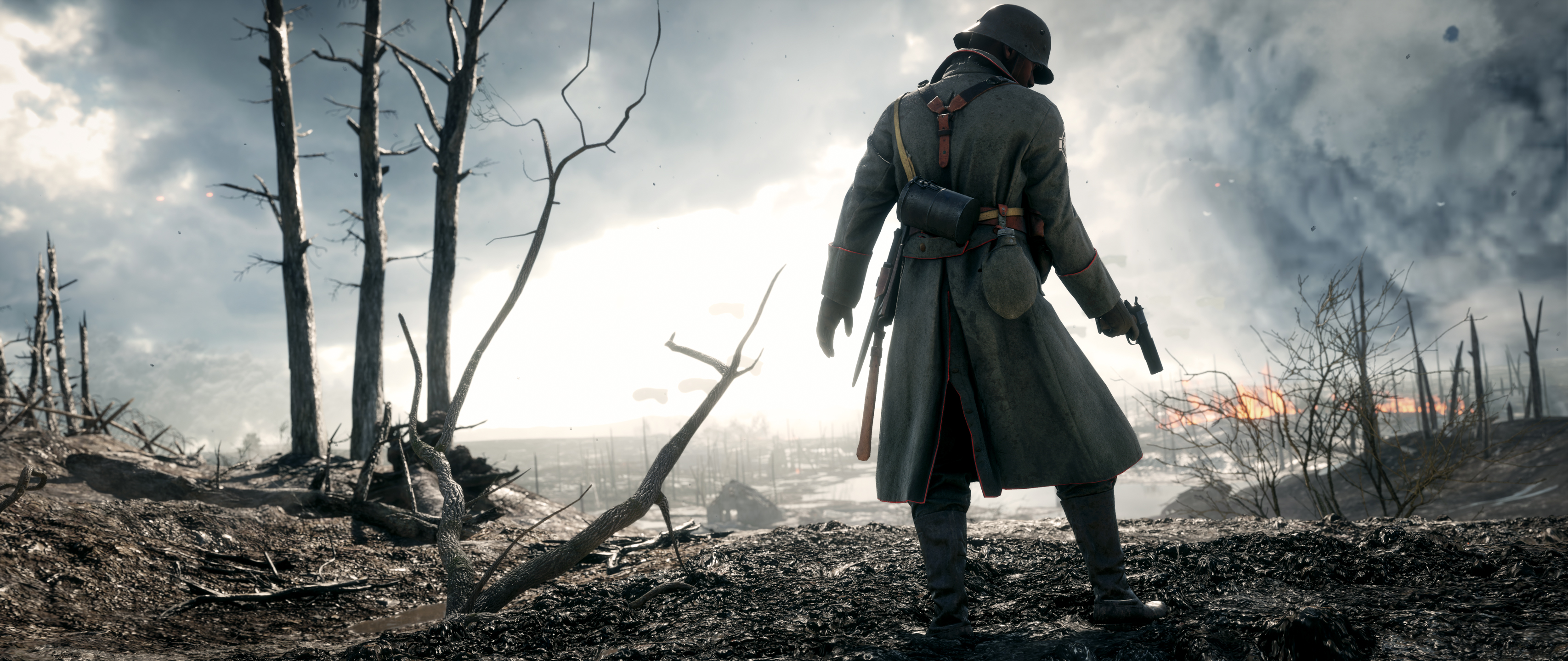 Soldier in trench warfare from Battlefield 1 HD Wallpaper