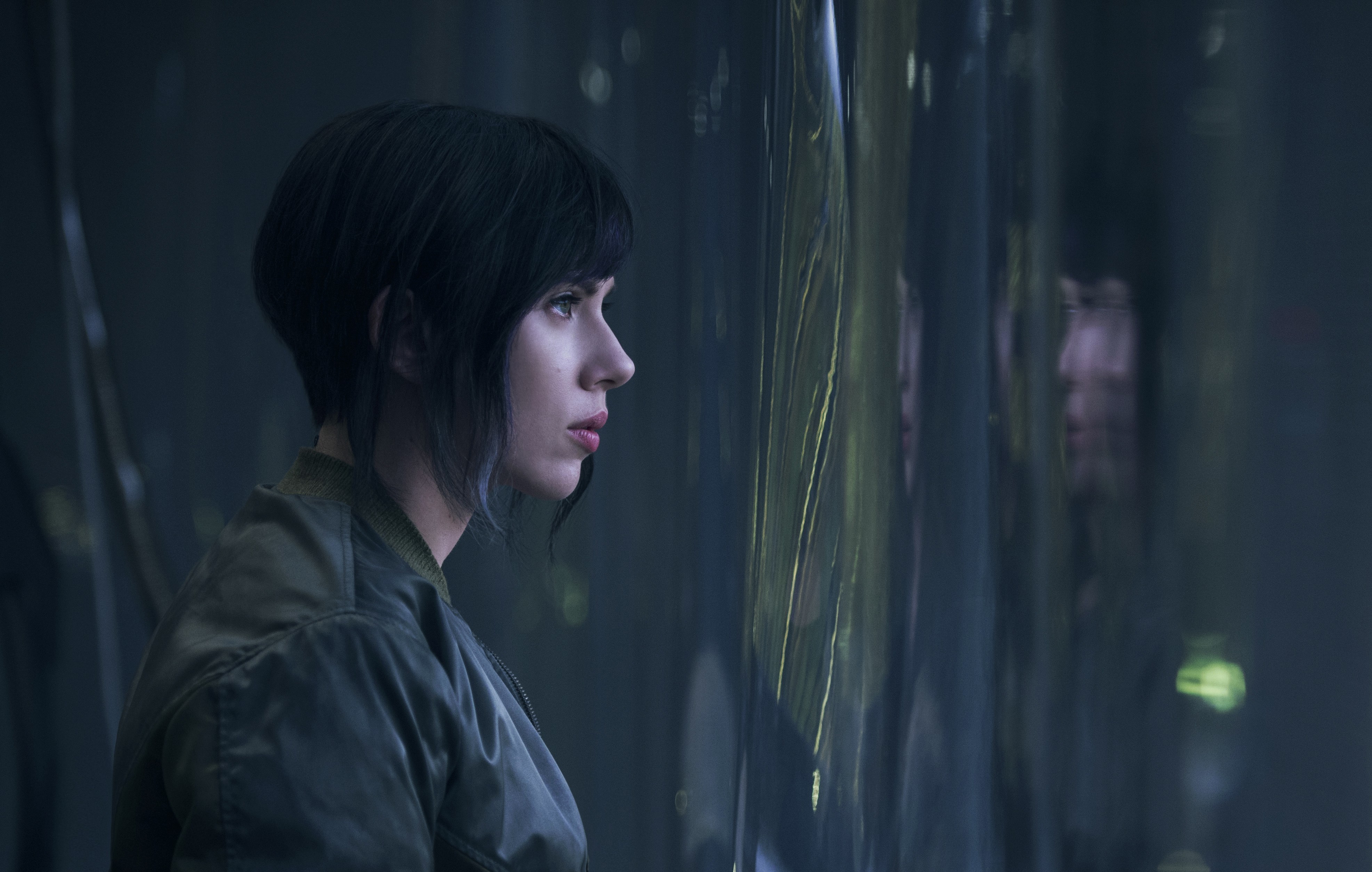 Scarlett Johansson as Major in Ghost in the Shell HD Wallpaper