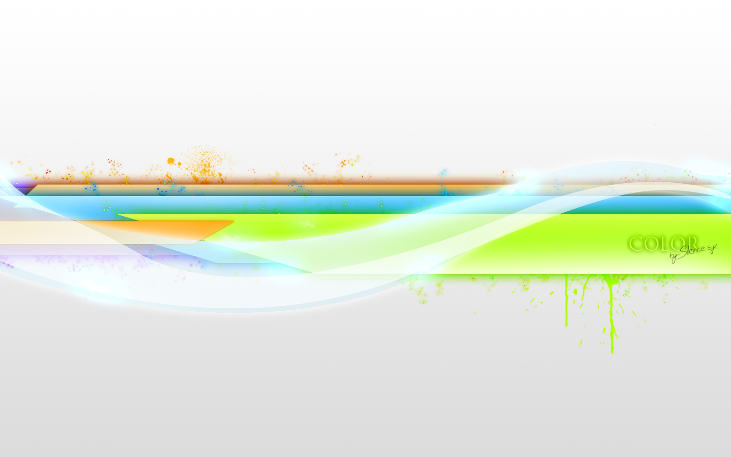 Abstract colorful lines and paint splatters HD Wallpaper