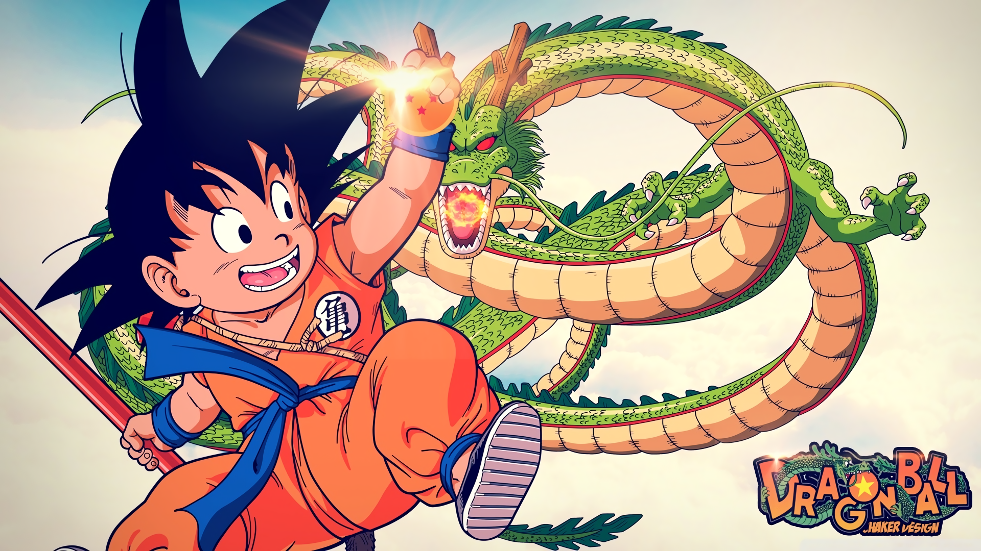Goku and Shenron from Dragon Ball HD Wallpaper