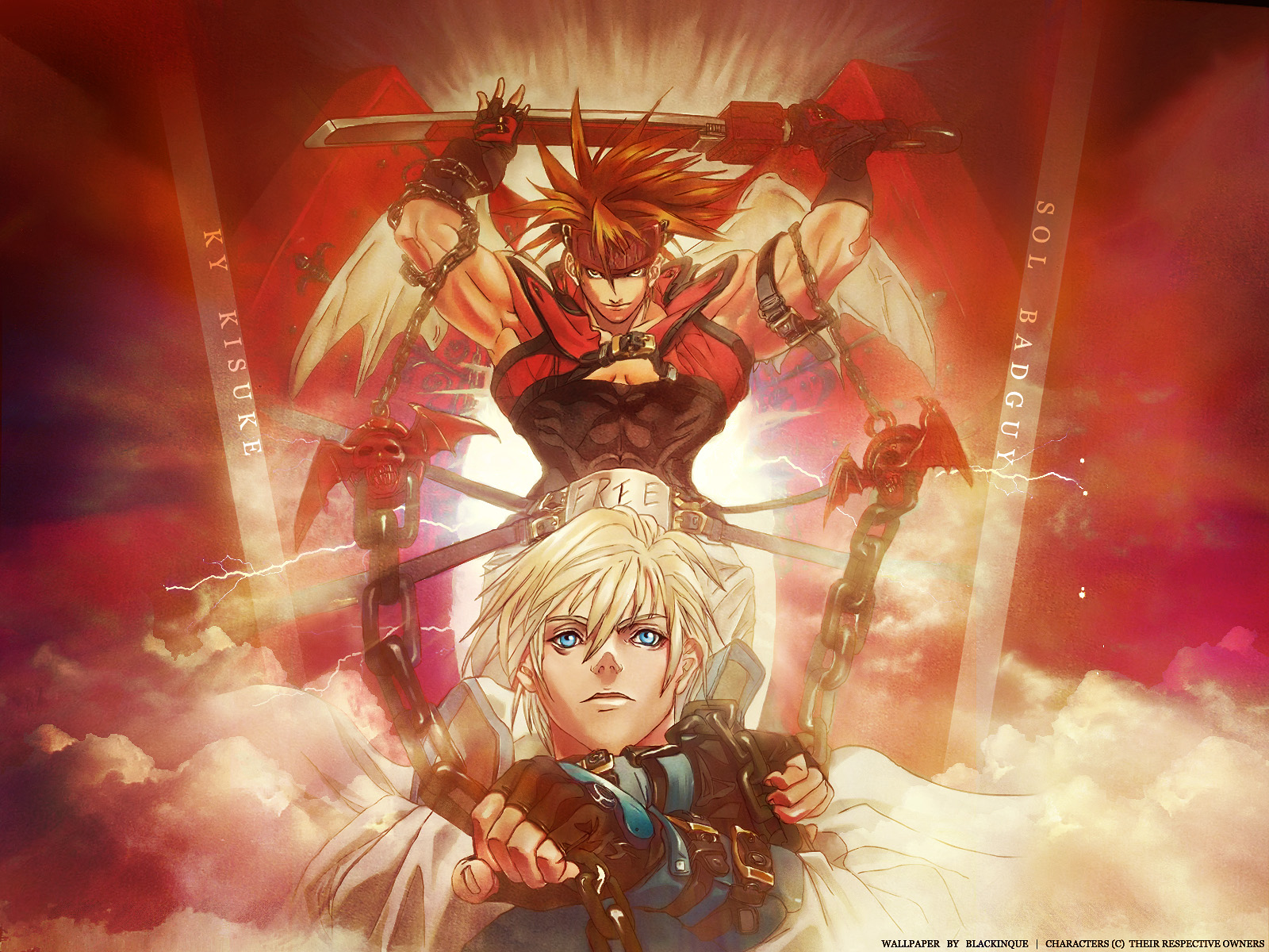 Ky Kiske and Sol Badguy from Guilty Gear HD Wallpaper