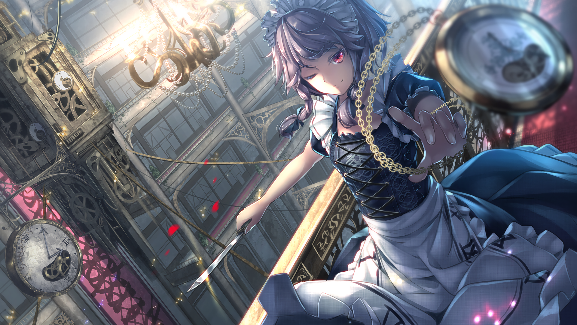 Sakuya Izayoi from Touhou Project HD Wallpaper