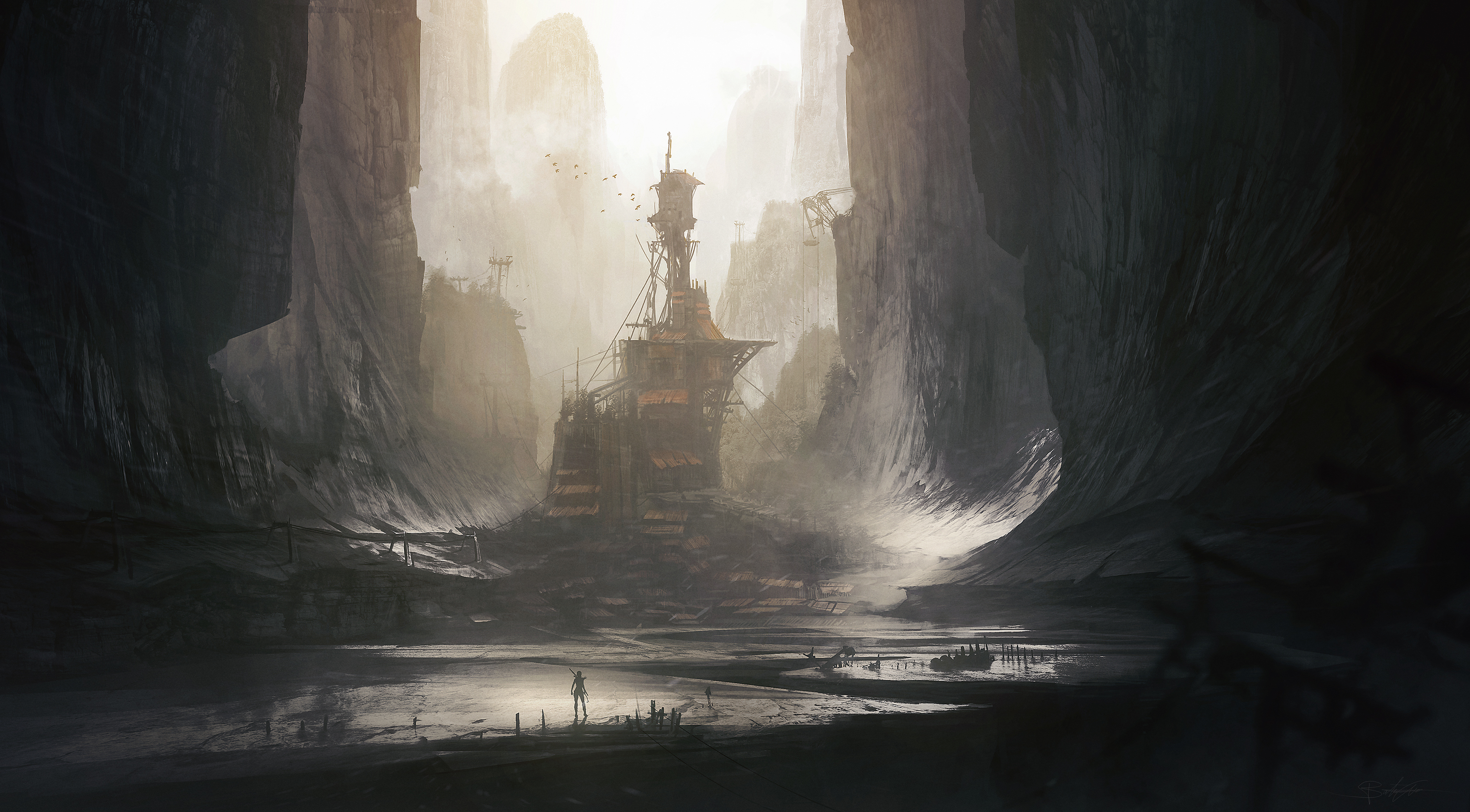 Tomb Raider landscape with ancient ruins HD Wallpaper