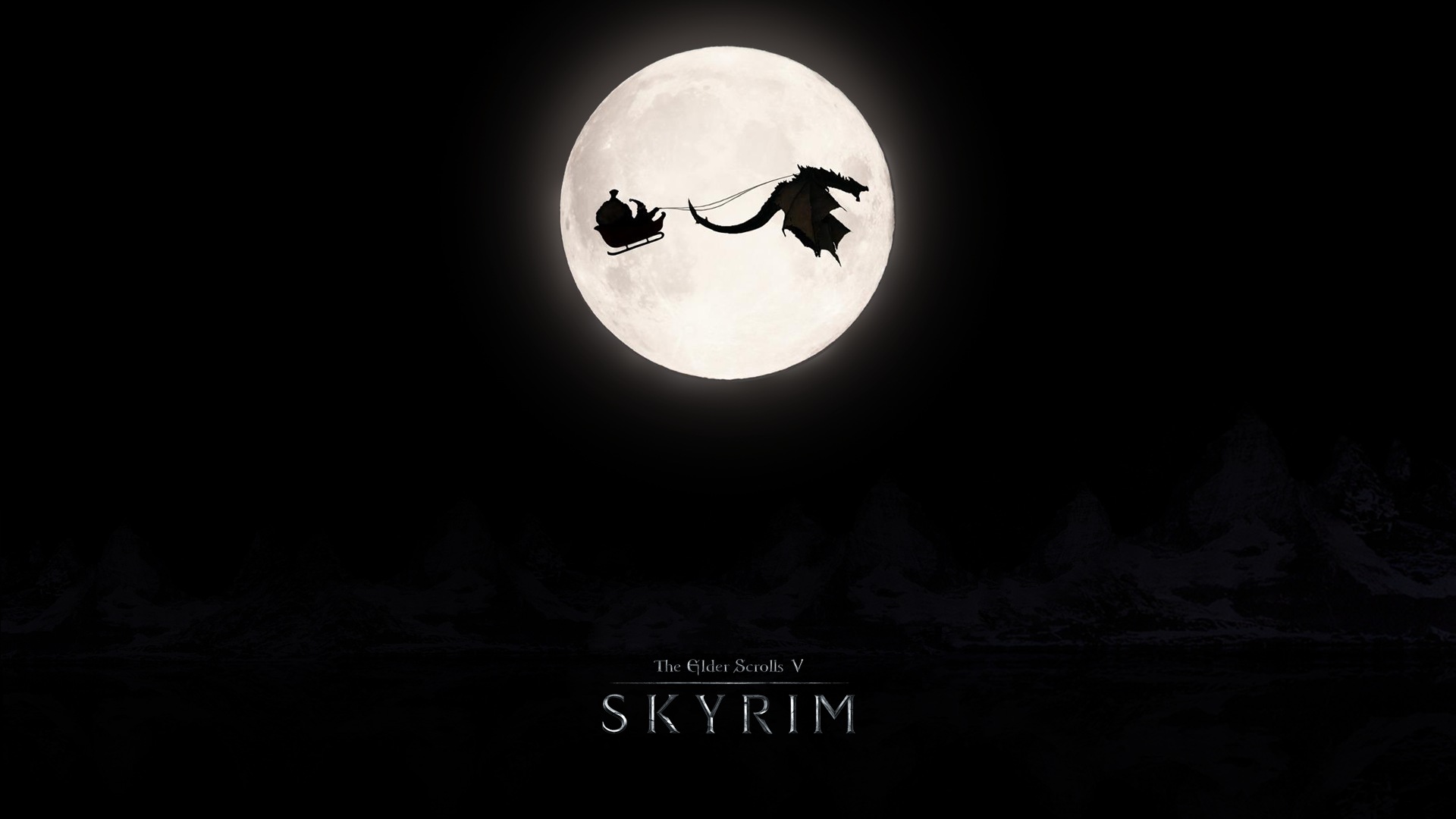 The Elder Scrolls V: Skyrim Dragon Sleigh HD Wallpaper