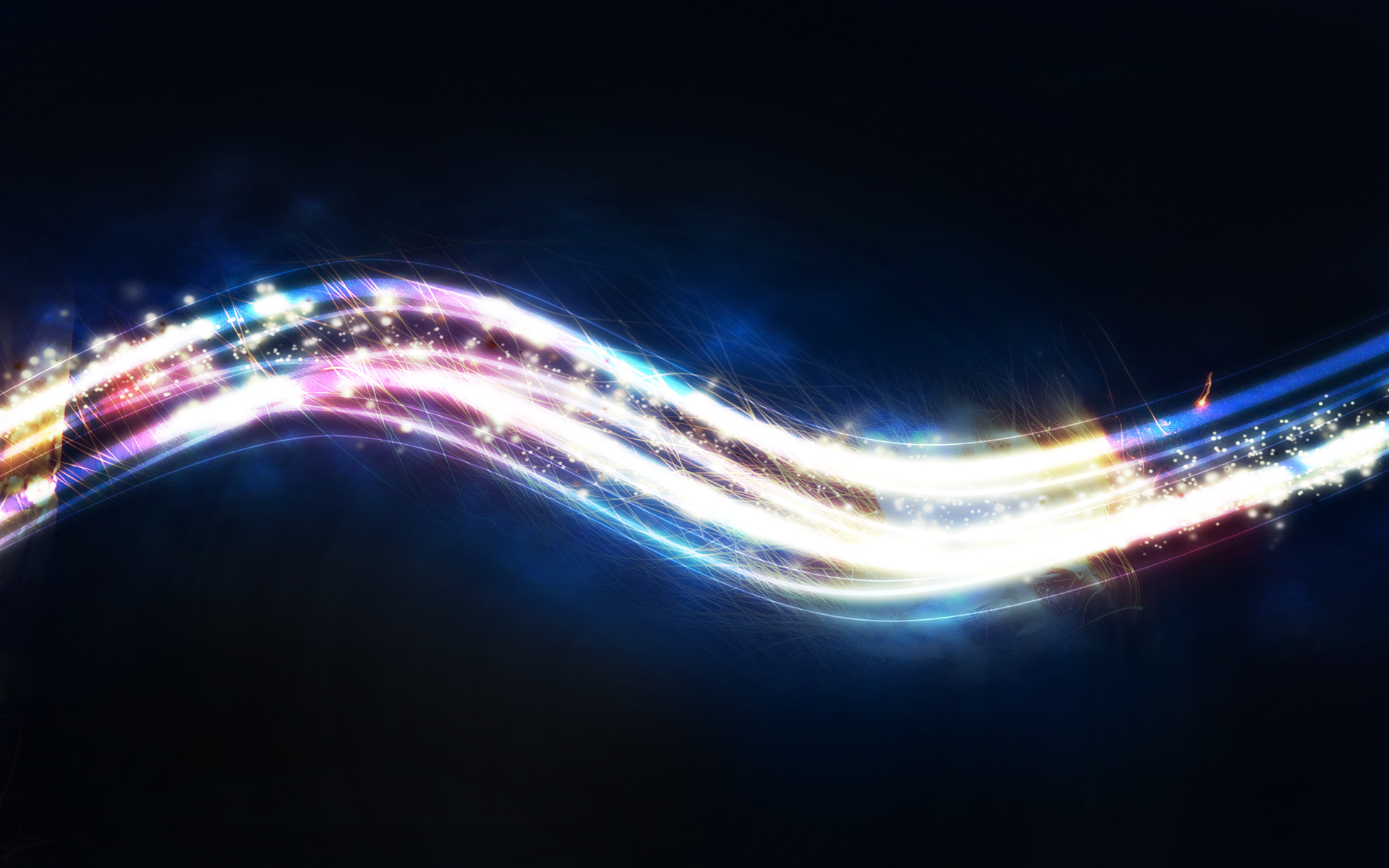 Abstract light streaks with sparkles HD Wallpaper